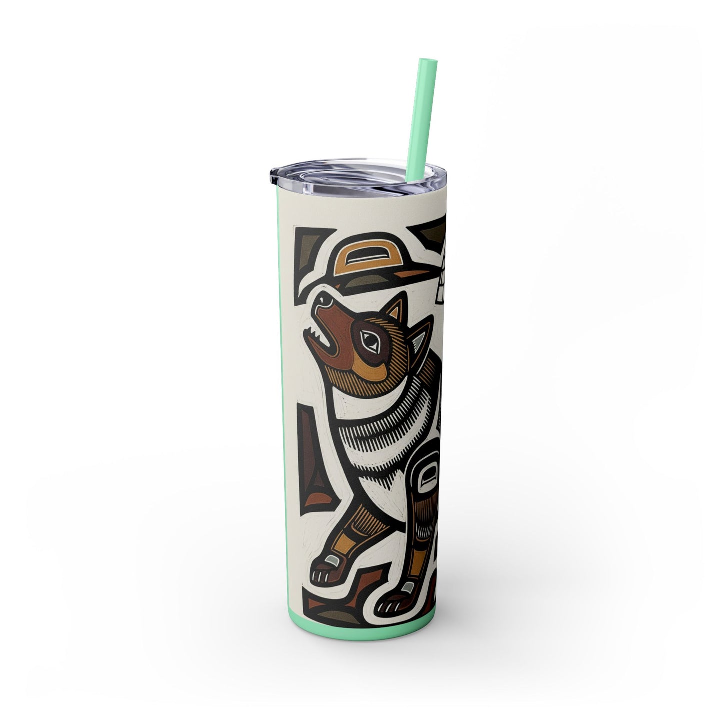 Canadian Eskimo Dog Tumbler with Straw, 20oz