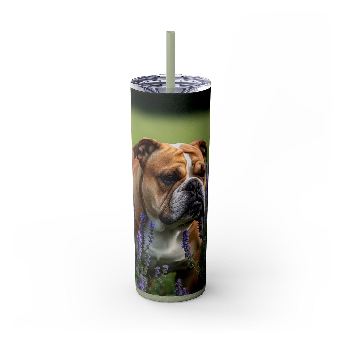British Bulldog Tumbler with Straw, 20oz
