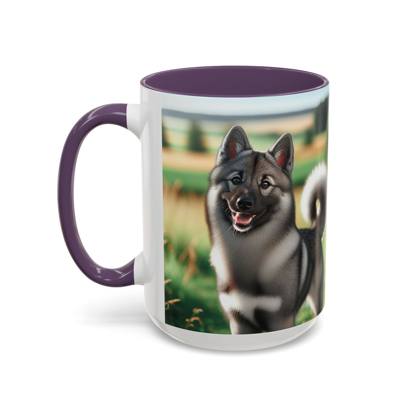 Norwegian Elkhound Accent Coffee Mug - Perfect Gift for Dog Lovers