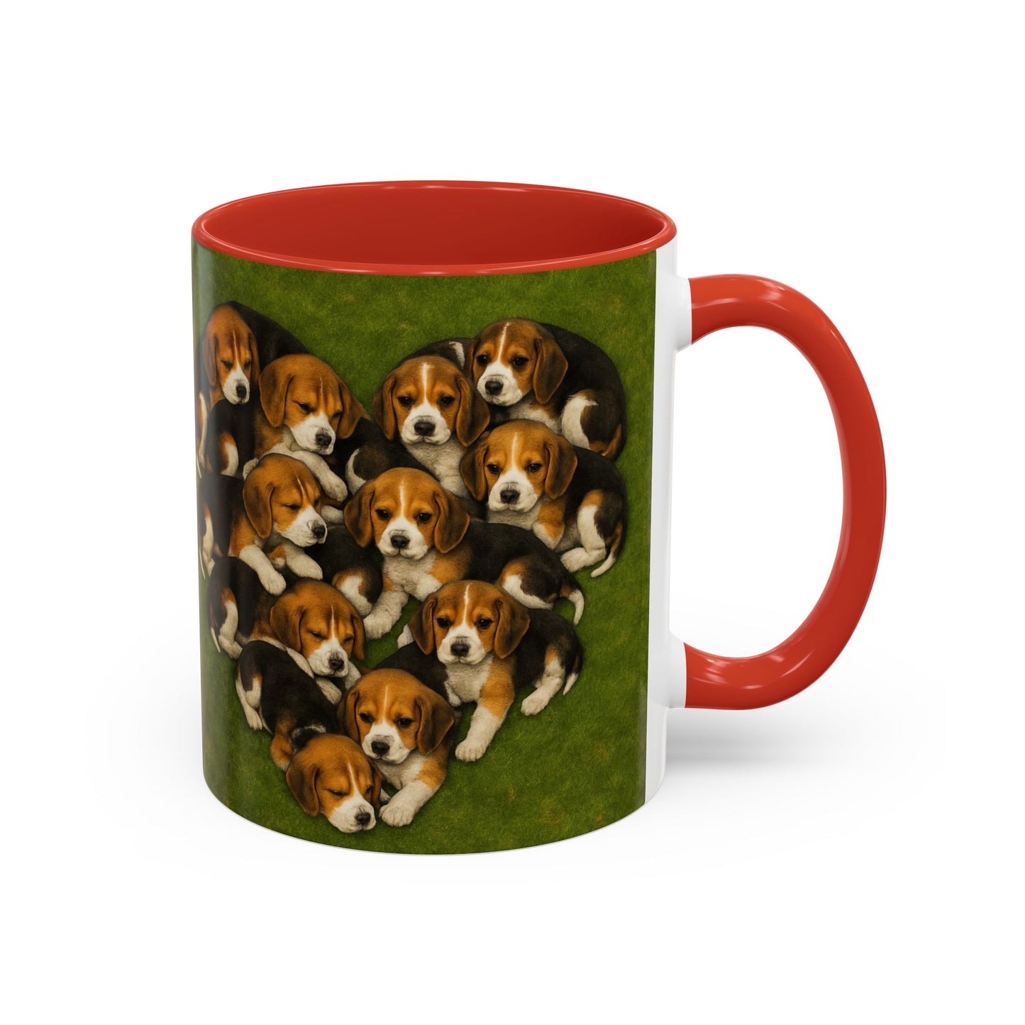 Beagle puppies Accent Coffee Mug - Perfect Gift for Dog Lovers