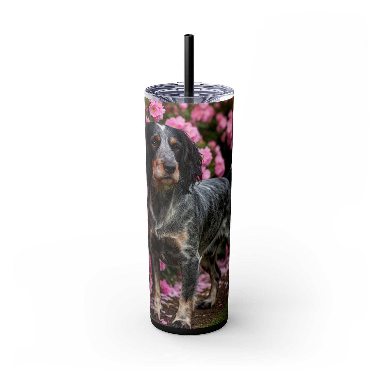 Blue Picardy Spaniel Tumbler with Straw, 20oz