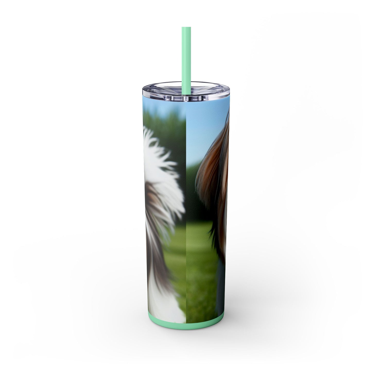 Biewer Terrier Tumbler with Straw, 20oz