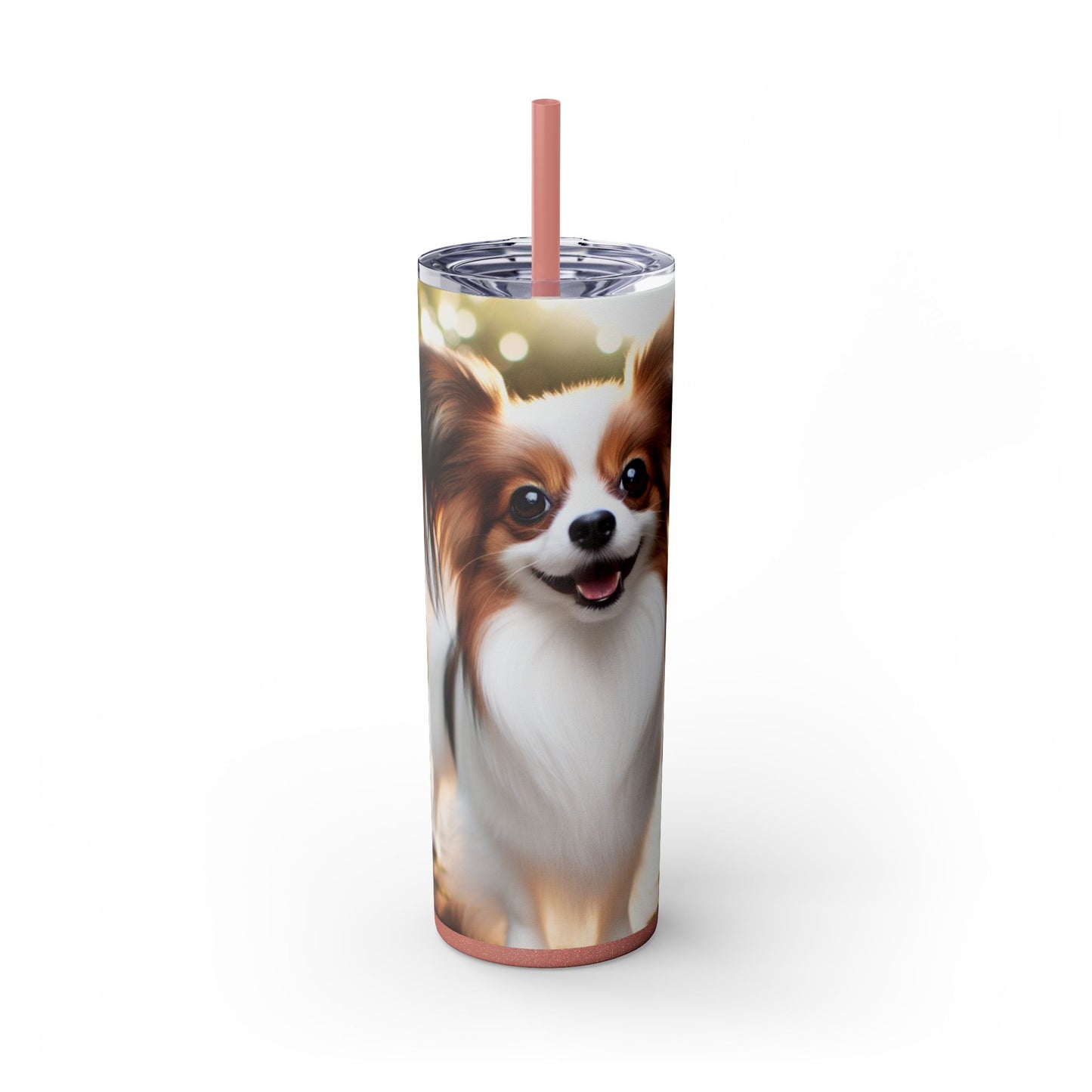 Papillon Skinny Tumbler with Straw, 20oz