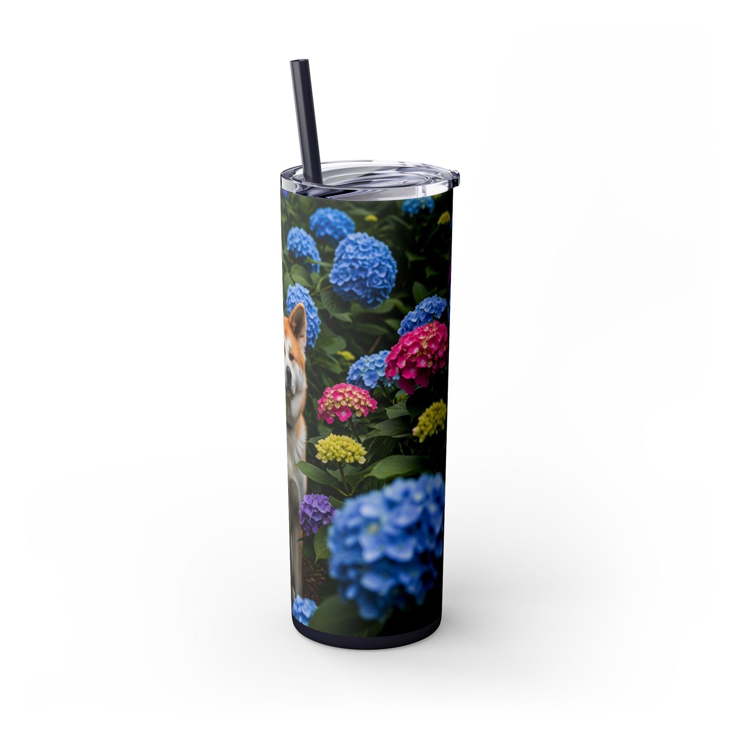 Akita Skinny Tumbler with Straw, 20oz