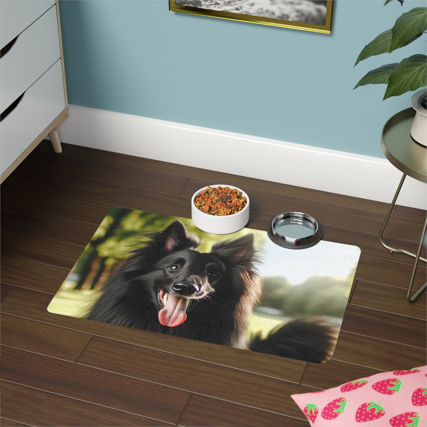 Pet Food Mat (12x18) - Belgian Shepherd Dog Groenendael