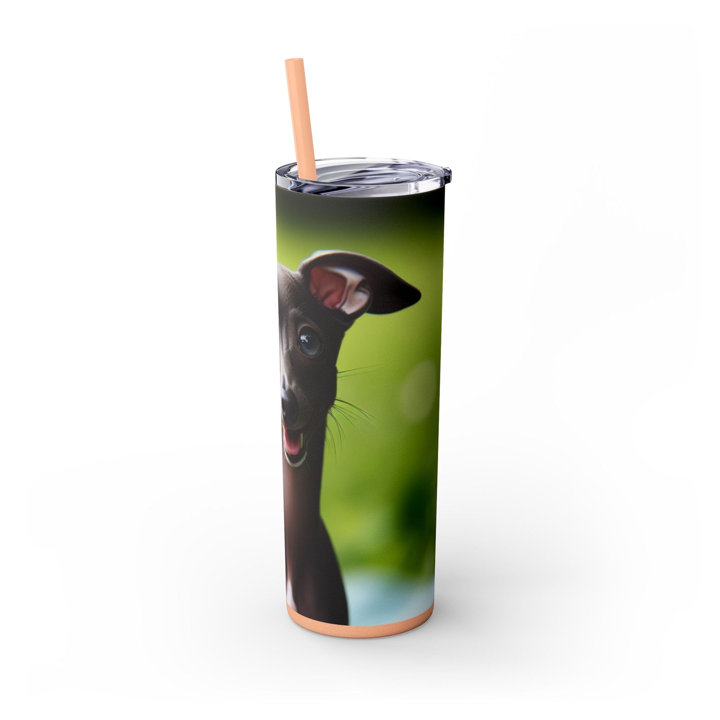 Italian Greyhound Tumbler with Straw, 20oz