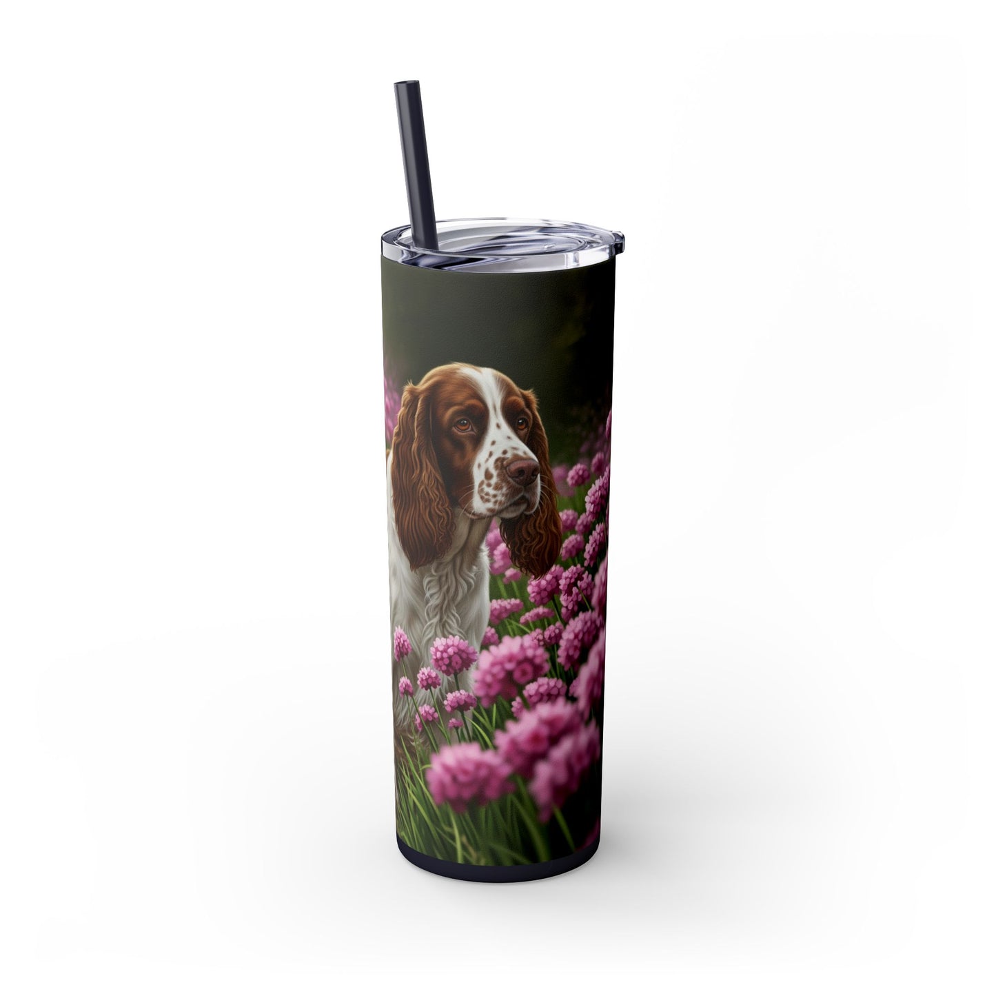 English Springer Spaniel Skinny Tumbler with Straw, 20oz
