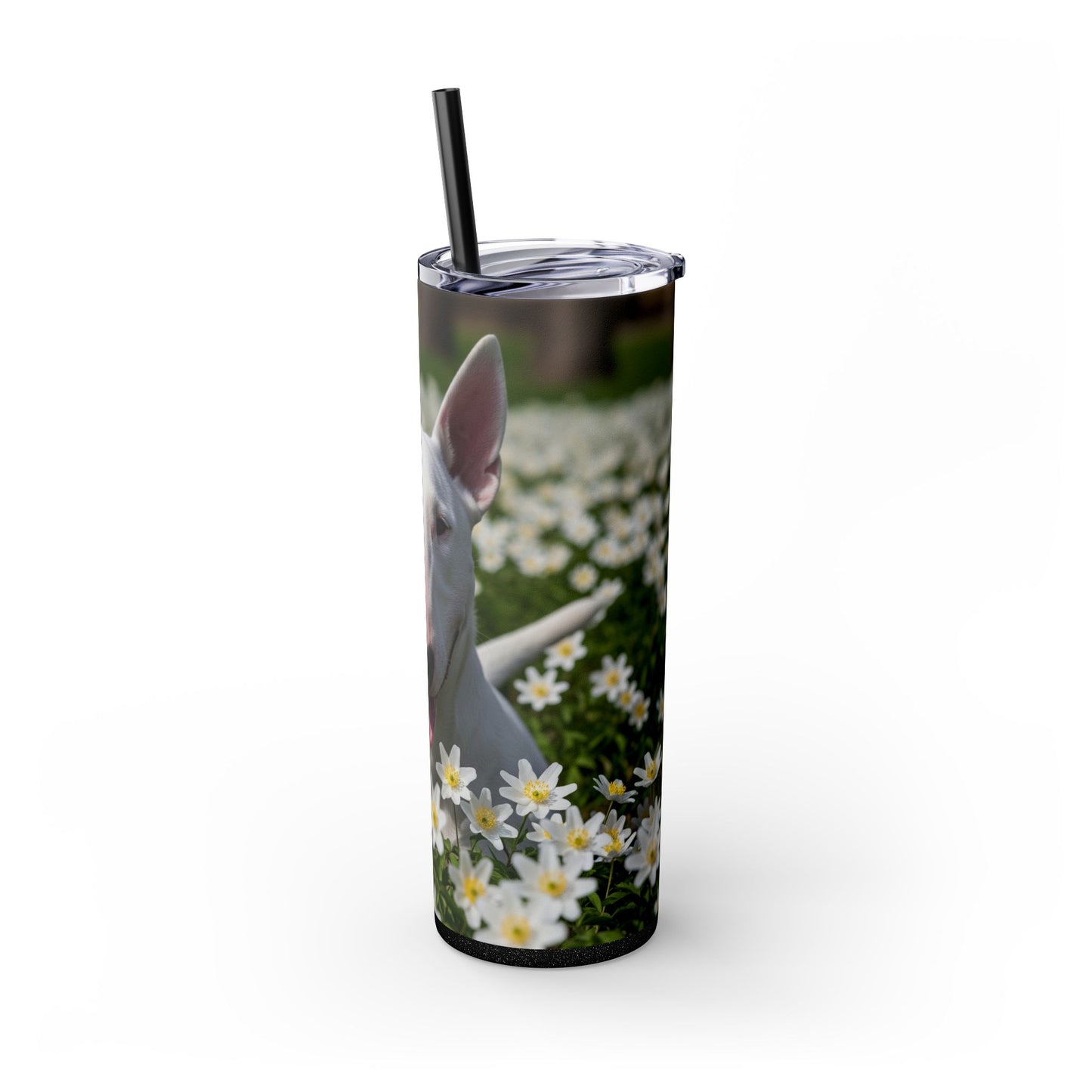 Bull Terrier Tumbler with Straw, 20oz