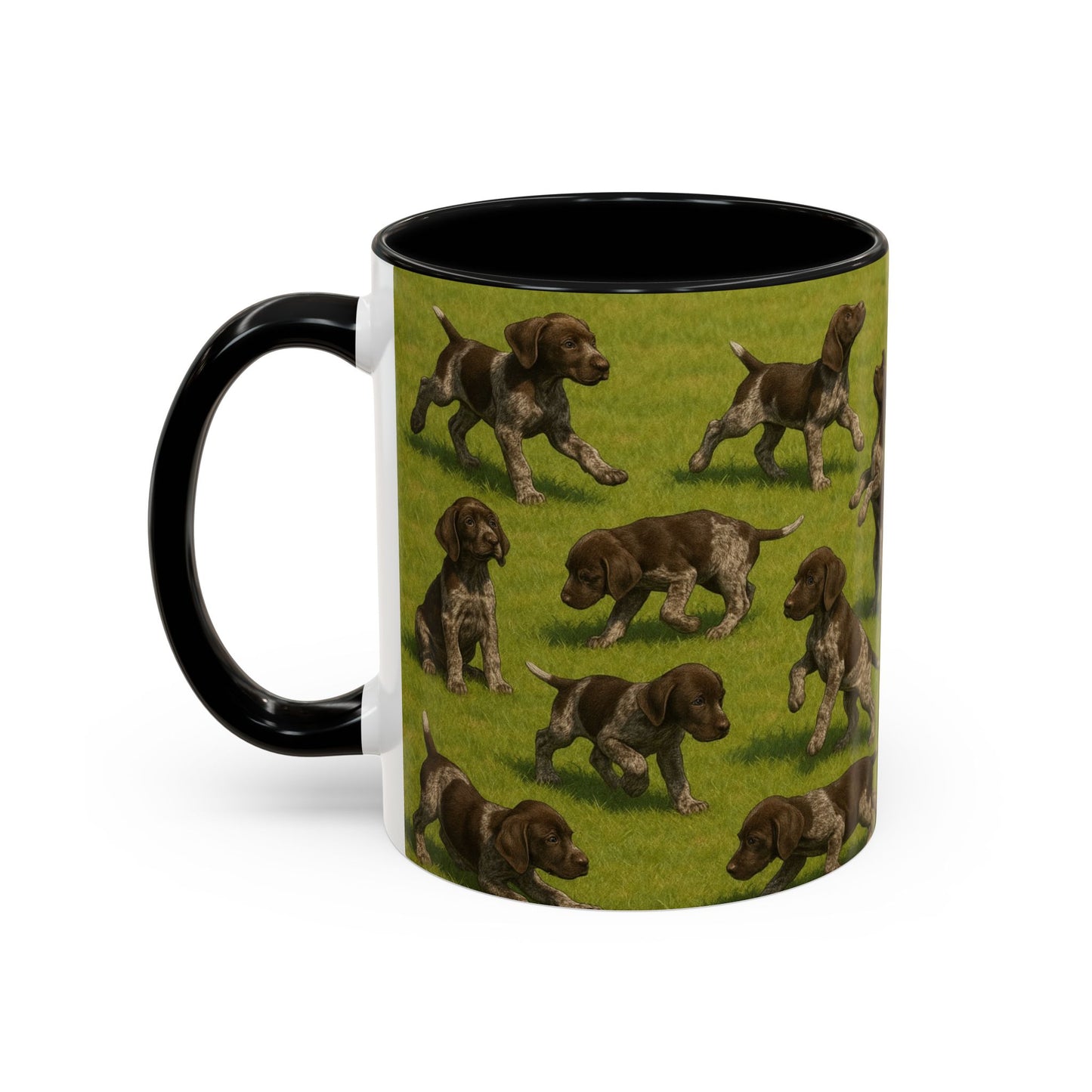 German Shorthaired Pointer puppies Accent Coffee Mug - Perfect Gift for Dog Lovers