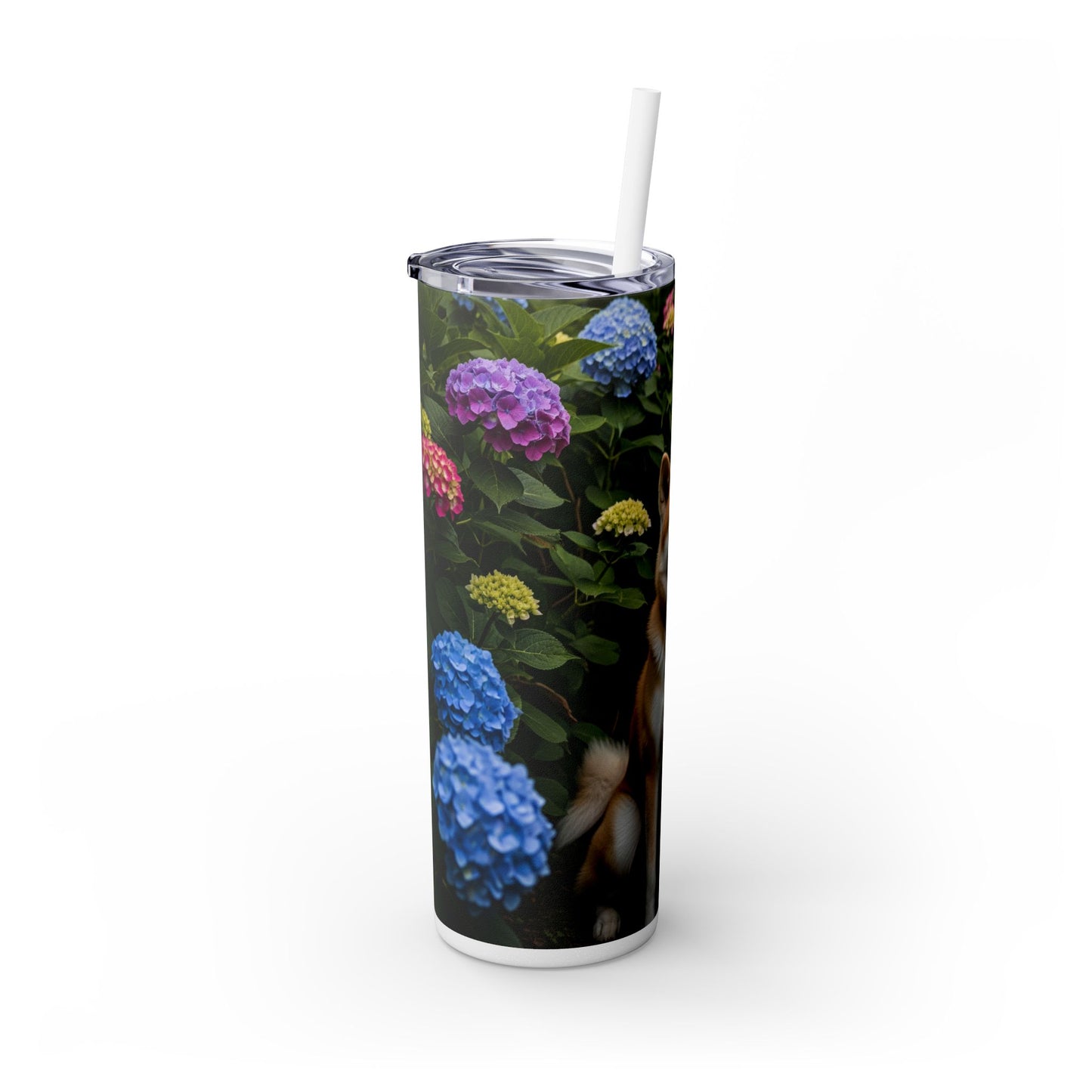 Akita Skinny Tumbler with Straw, 20oz