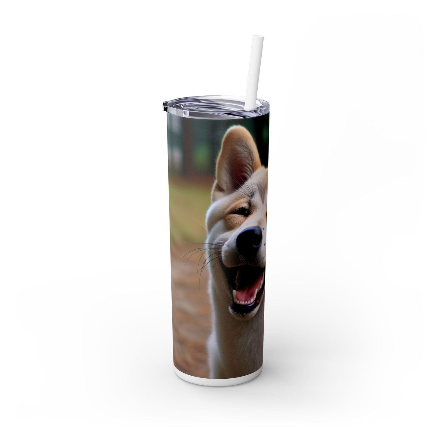 Korean Jindo Dog Tumbler with Straw, 20oz