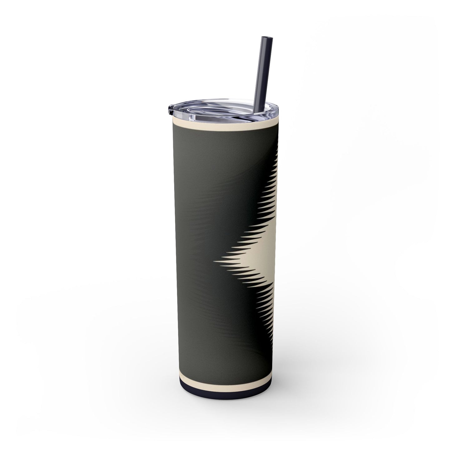 Optical Illusion Skinny Tumbler with Straw, 20oz