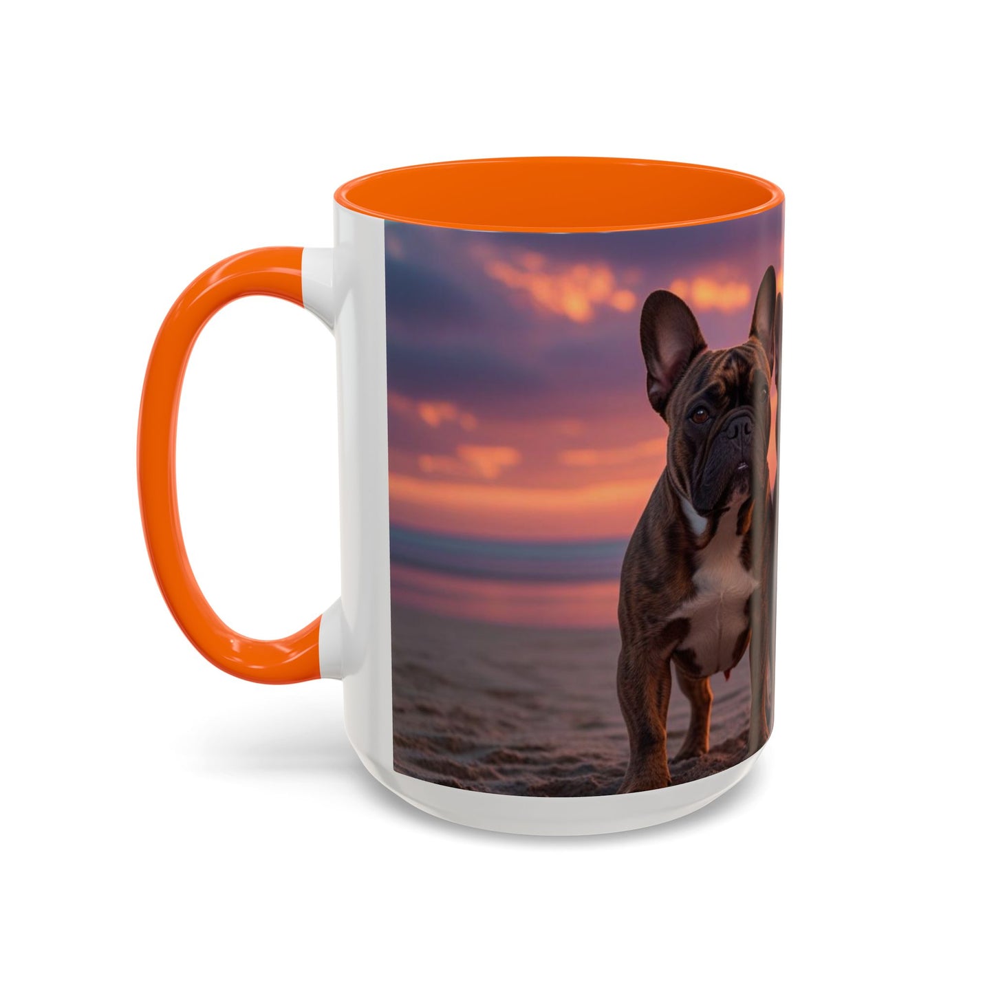 French Bulldog Love Accent Coffee Mug - Perfect Gift for Dog Lovers