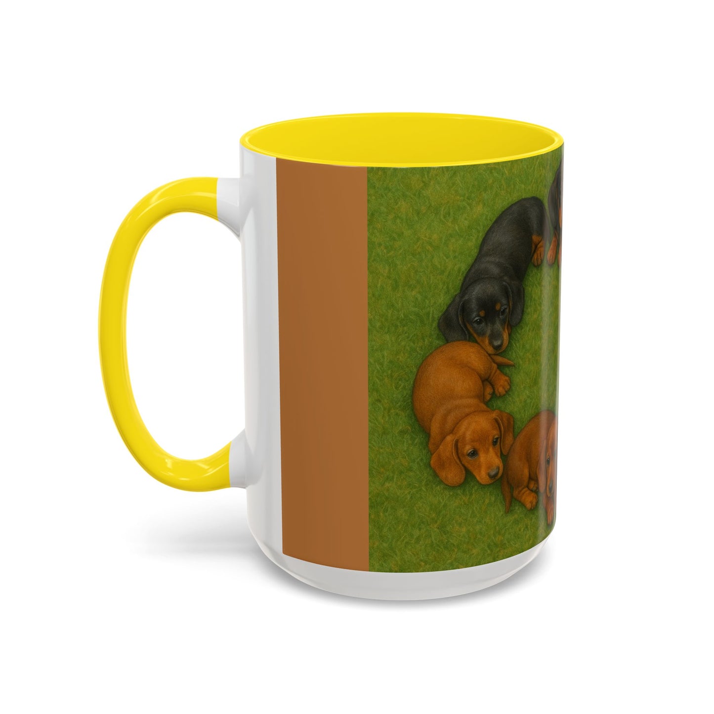 Dachshund puppies Accent Coffee Mug - Perfect Gift for Dog Lovers