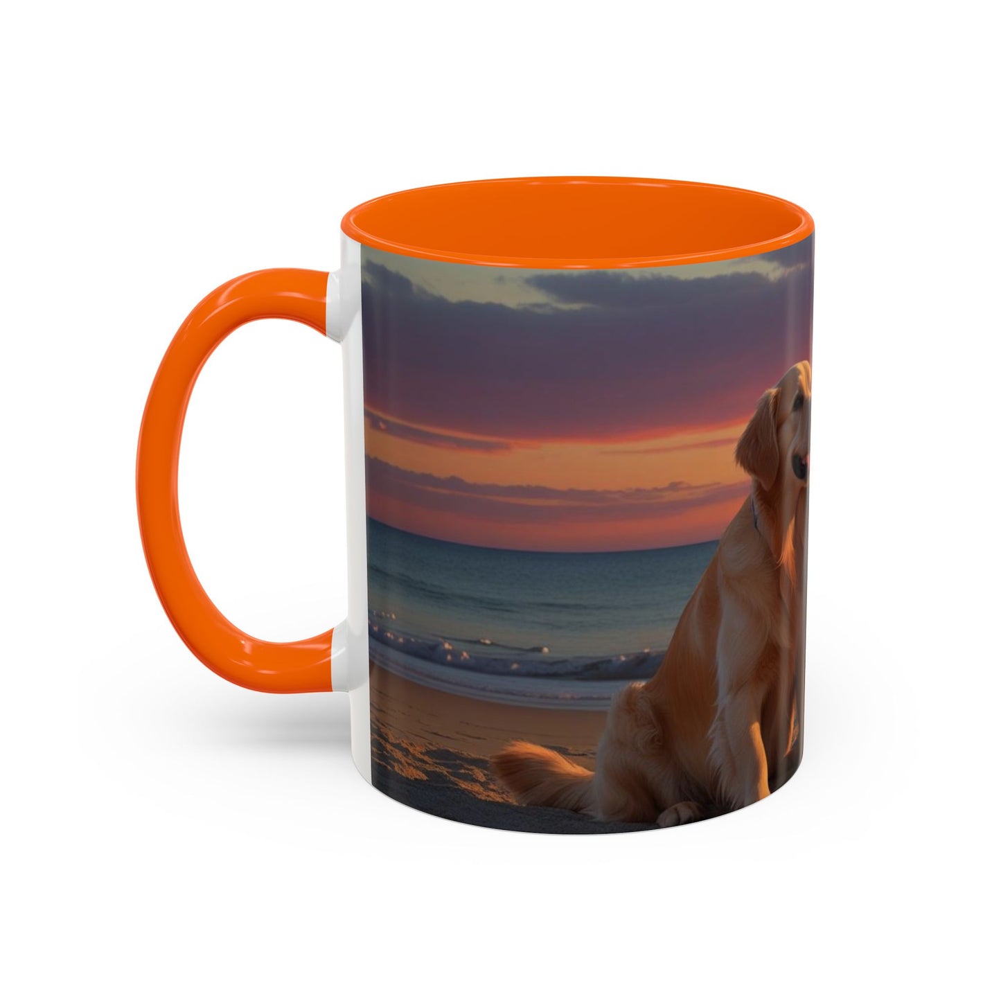 Golden Retriever Love Accent Coffee Mug - Perfect Gift for Dog Lovers