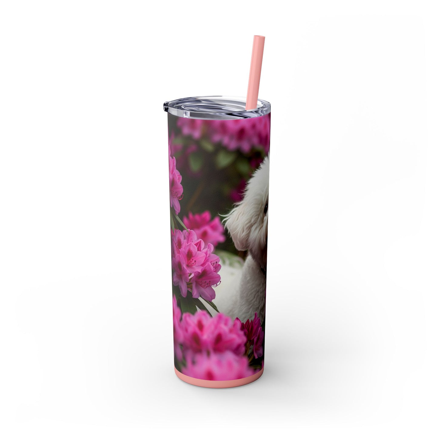 Bichon Frise Tumbler with Straw, 20oz