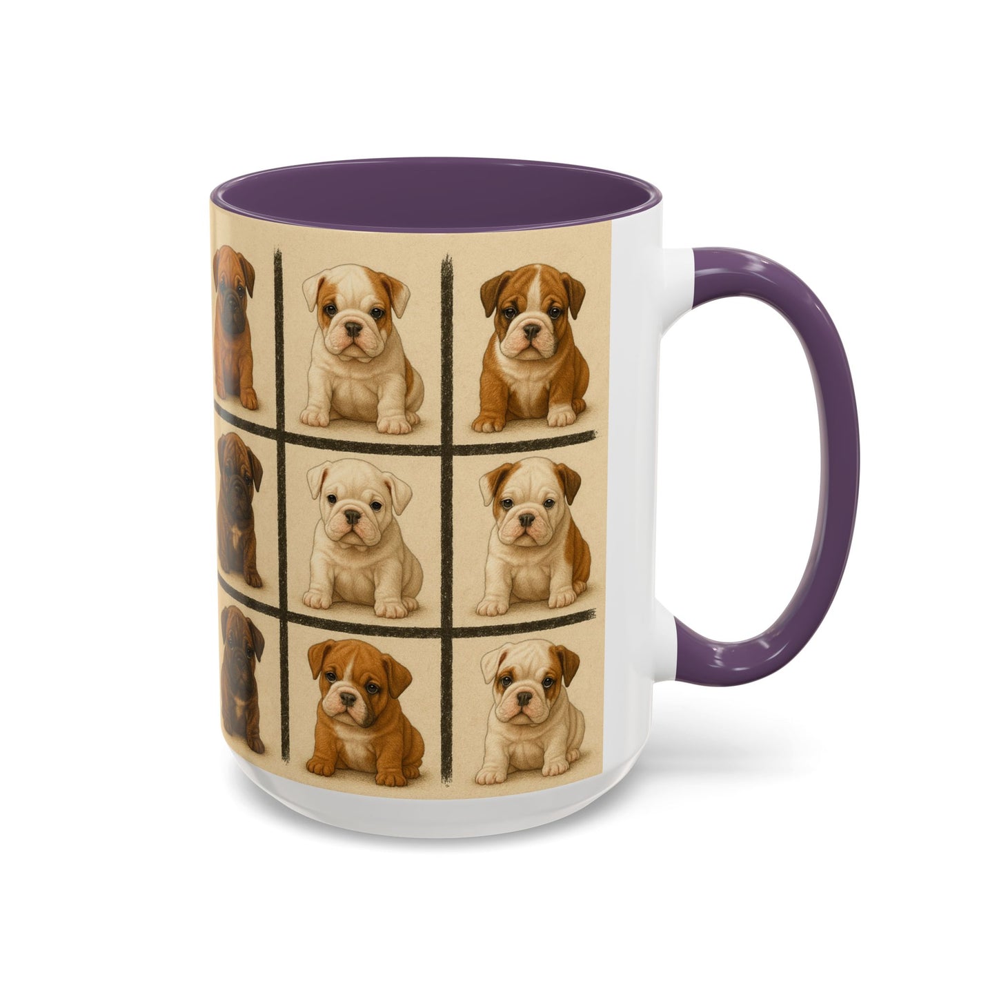 Bulldog puppies Accent Coffee Mug - Perfect Gift for Dog Lovers