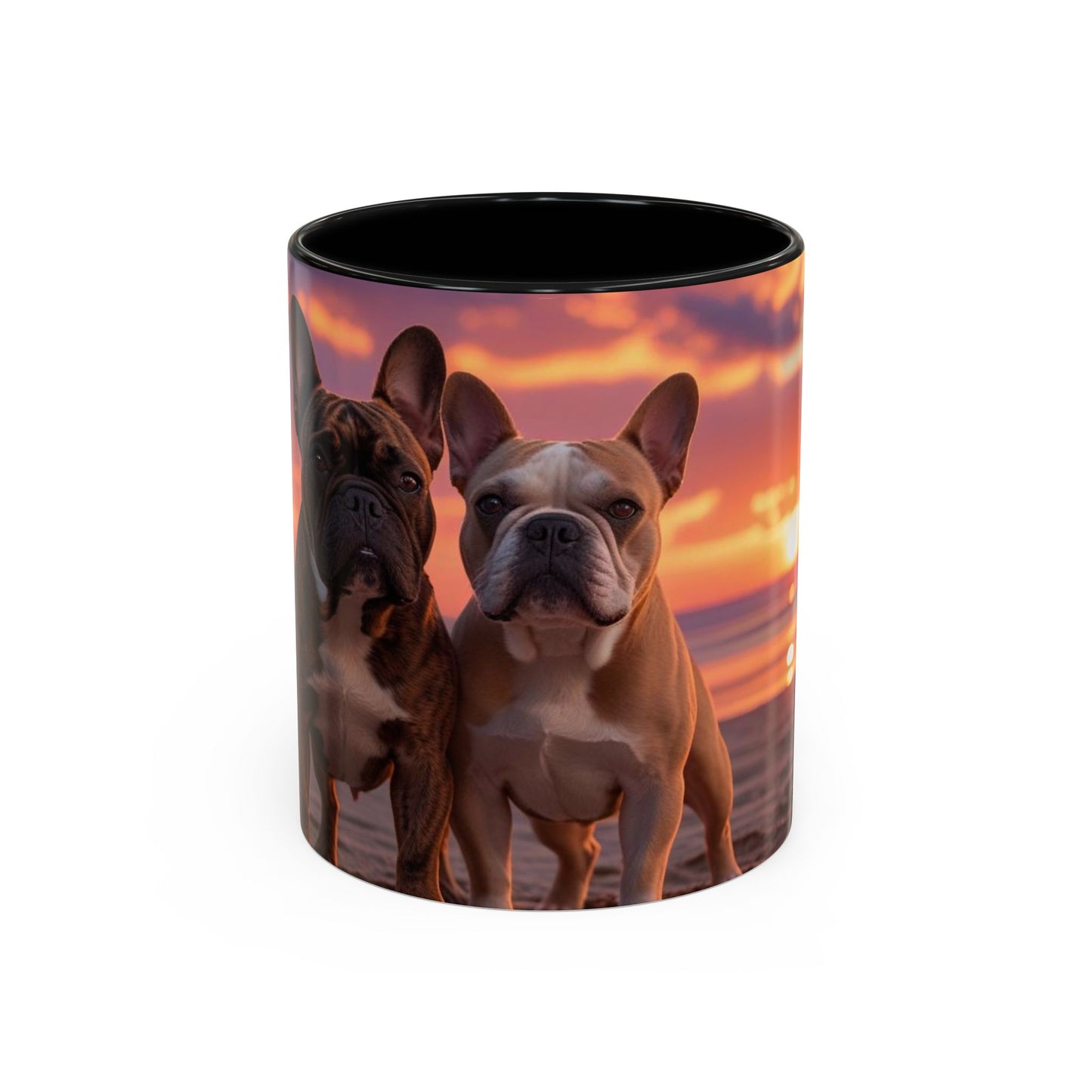 French Bulldog Love Accent Coffee Mug - Perfect Gift for Dog Lovers