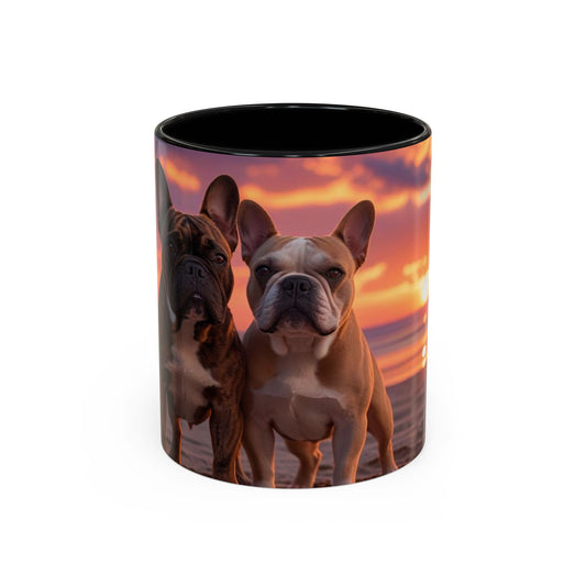 French Bulldog Love Accent Mug – Ceramic Coffee Cup
