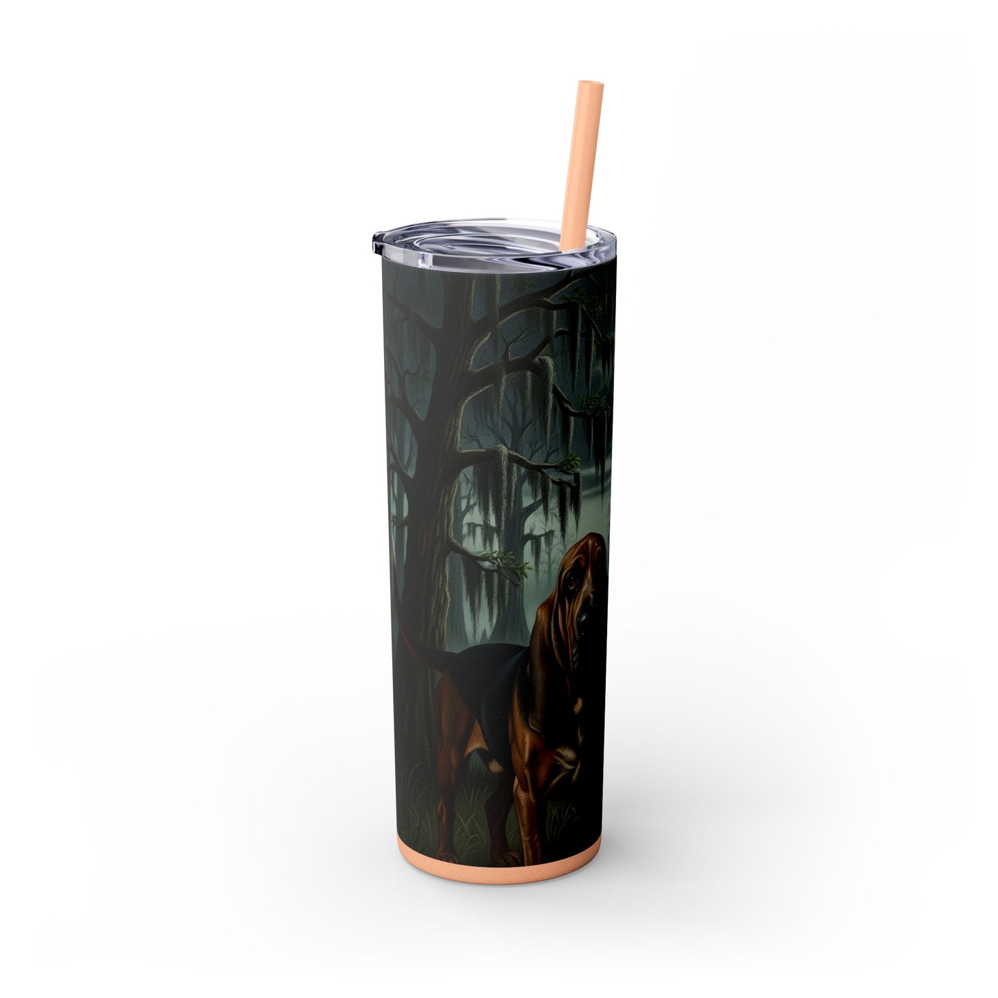 Bloodhound Skinny Tumbler with Straw, 20oz