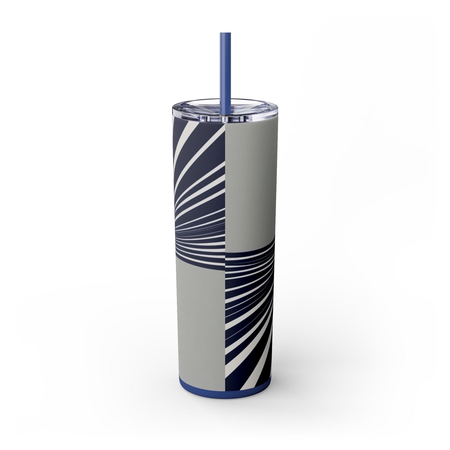 Optical Illusion Skinny Tumbler with Straw, 20oz