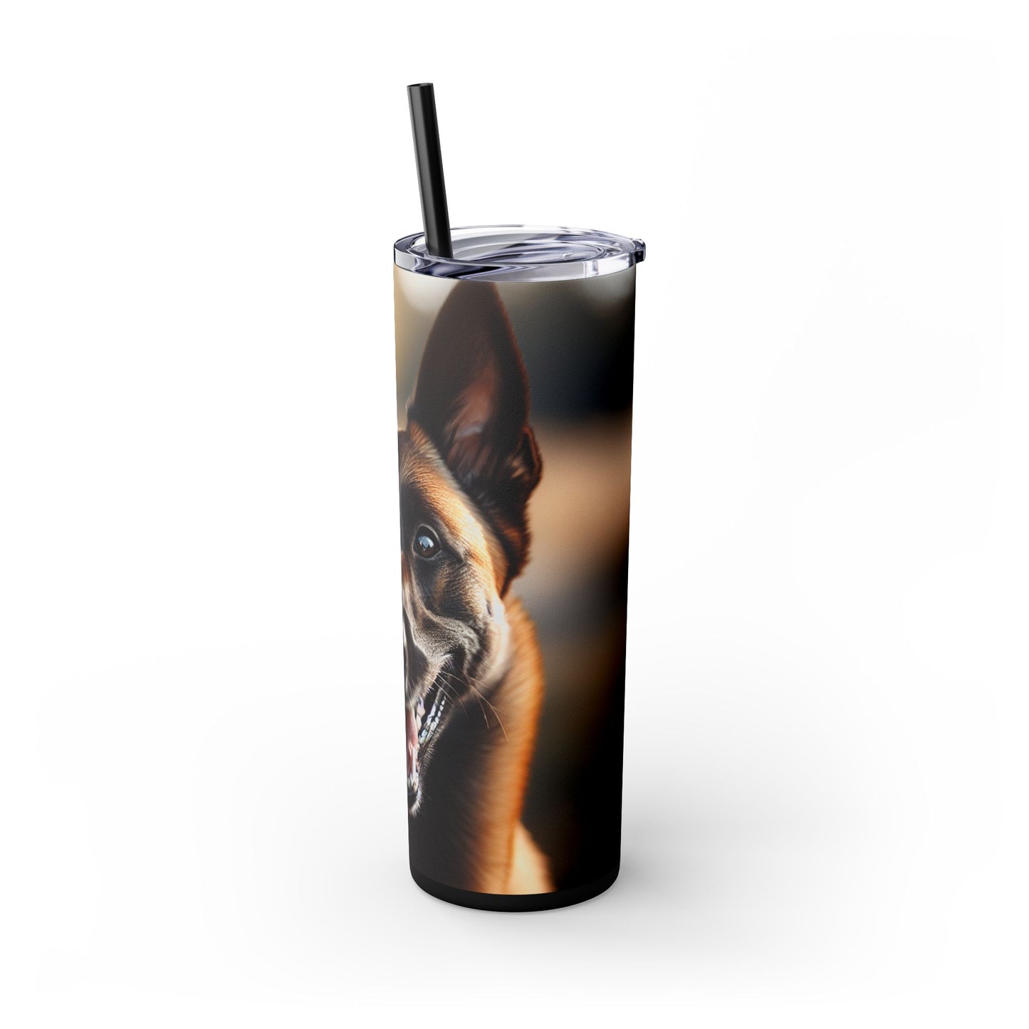 Belgian Shepherd Dog Malinois Tumbler with Straw, 20oz