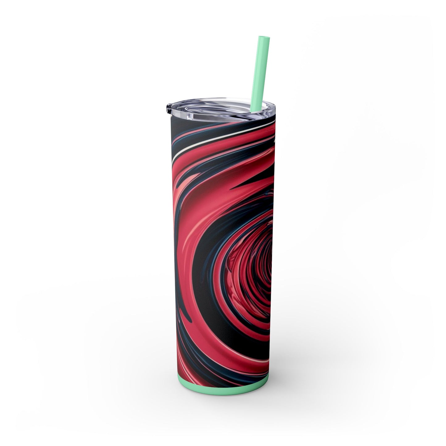 Optical Illusion Skinny Tumbler with Straw, 20oz