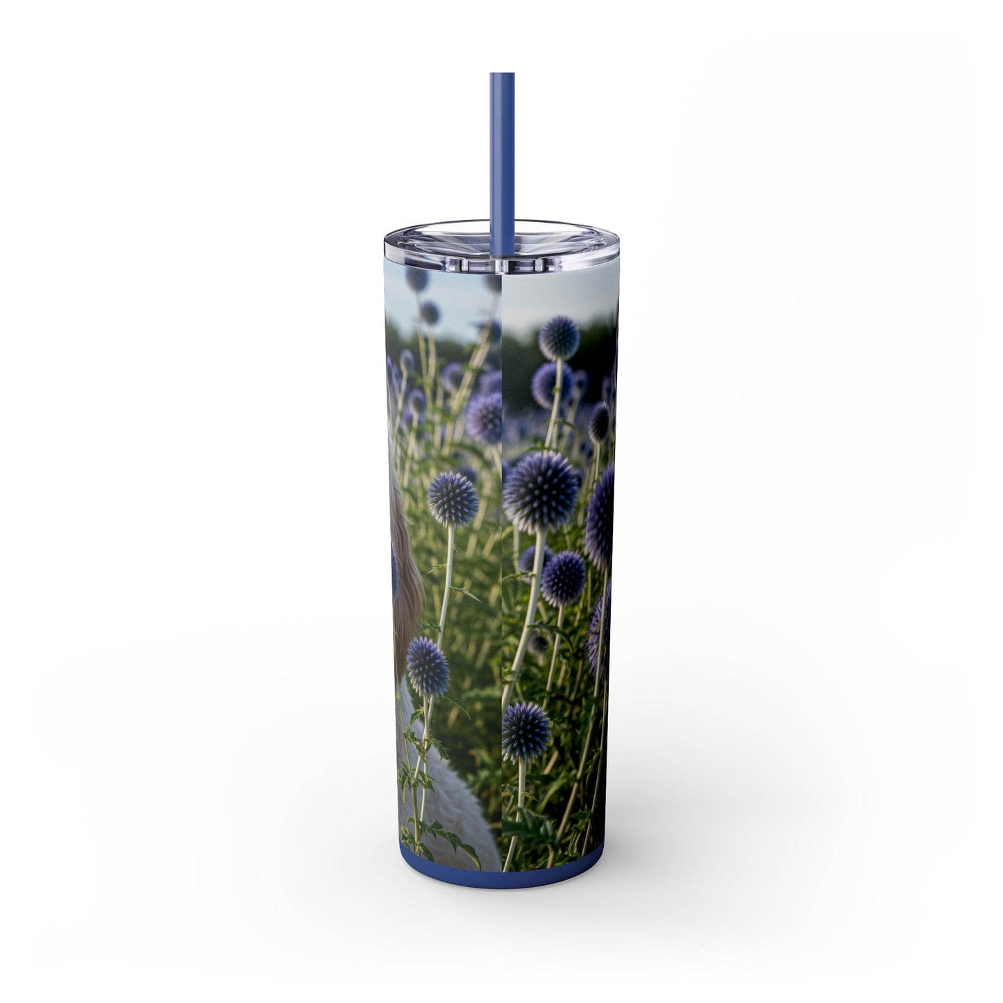 Spoodle Skinny Tumbler with Straw, 20oz