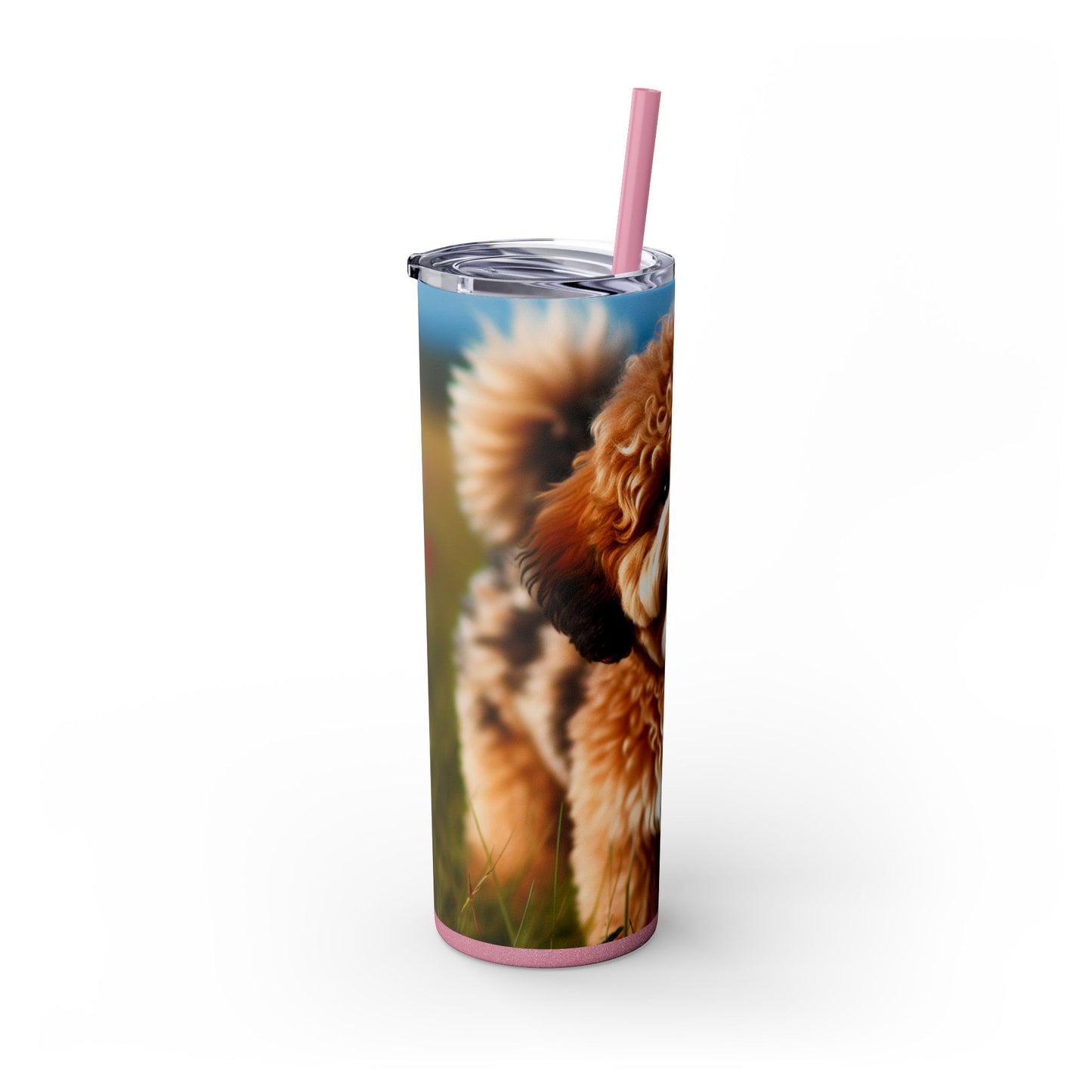 Russkaya Tsvetnaya Bolonka Tumbler with Straw, 20oz