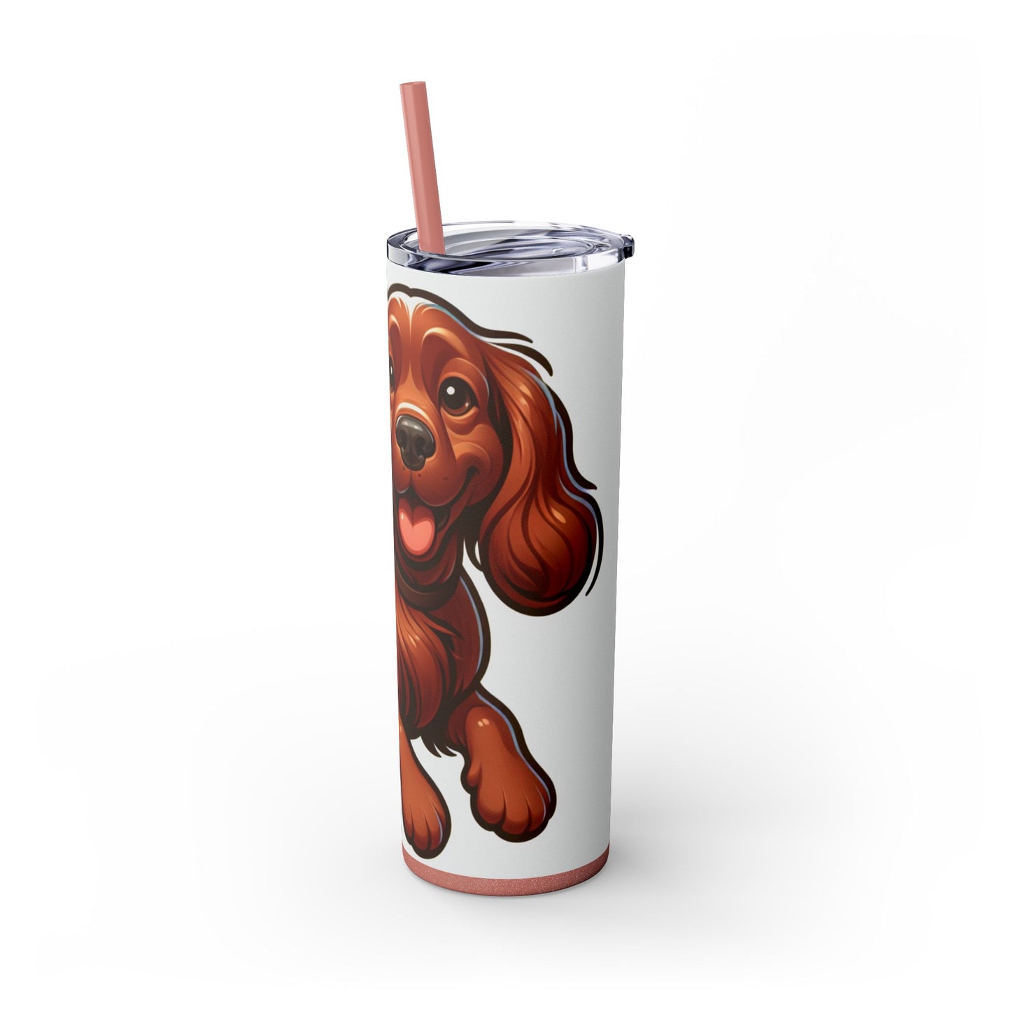 Sussex Spaniel Skinny Tumbler with Straw, 20oz