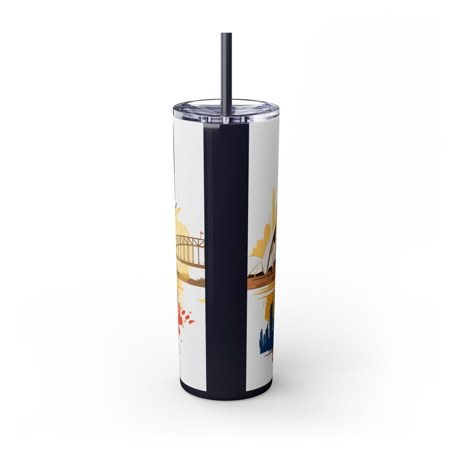 Australian Cattle Dog Skinny Tumbler with Straw, 20oz