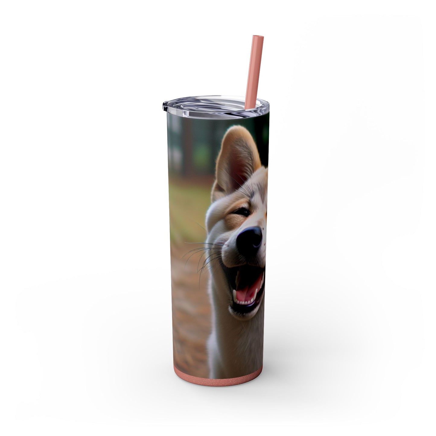 Korean Jindo Dog Tumbler with Straw, 20oz