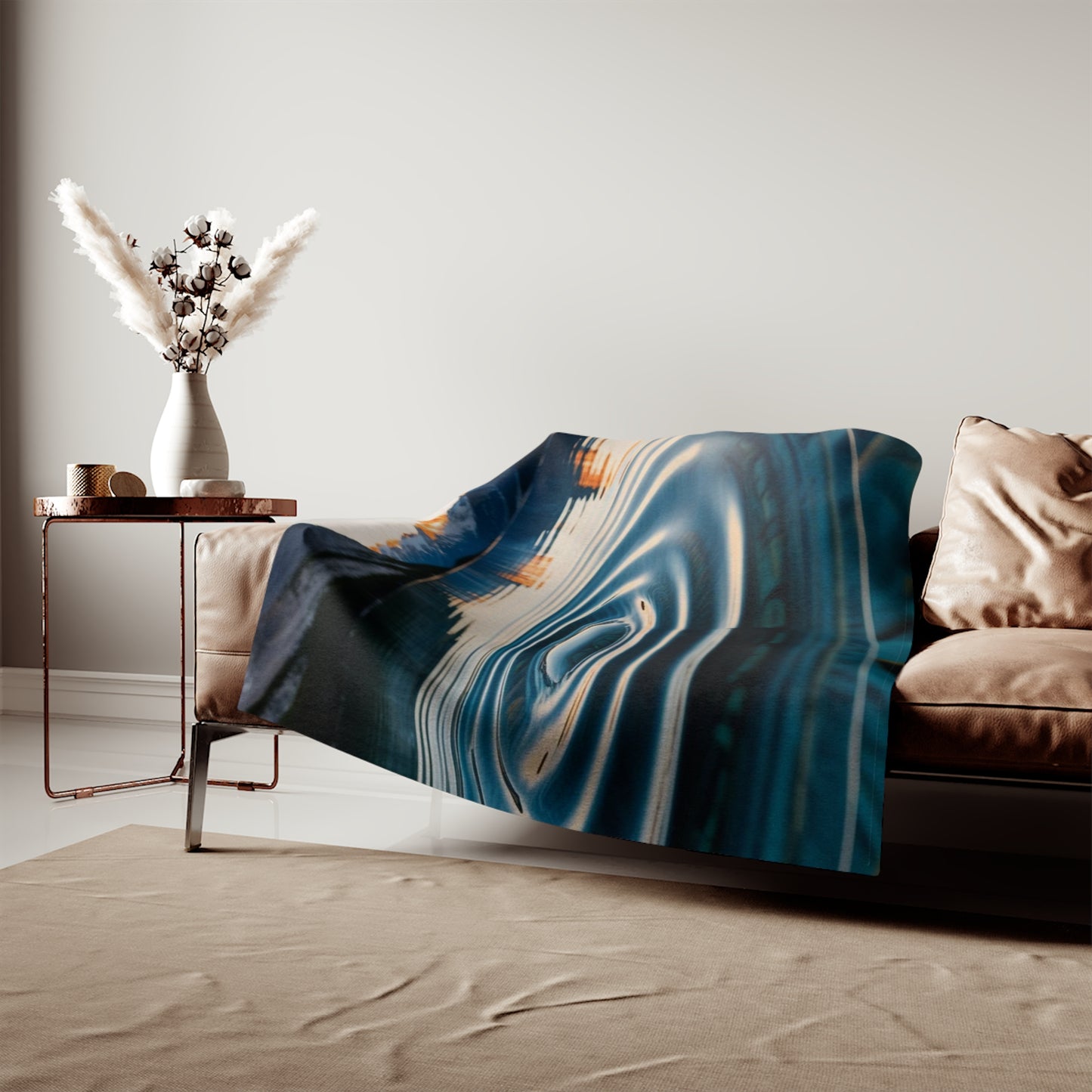 Ripple in a Mountain Lake Sweatshirt Blanket