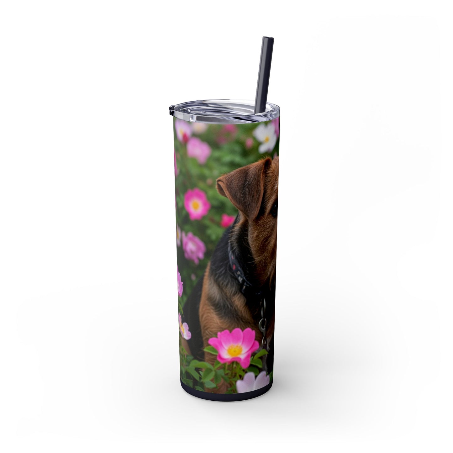 Teddy Roosevelt Terrier Tumbler with Straw, 20oz