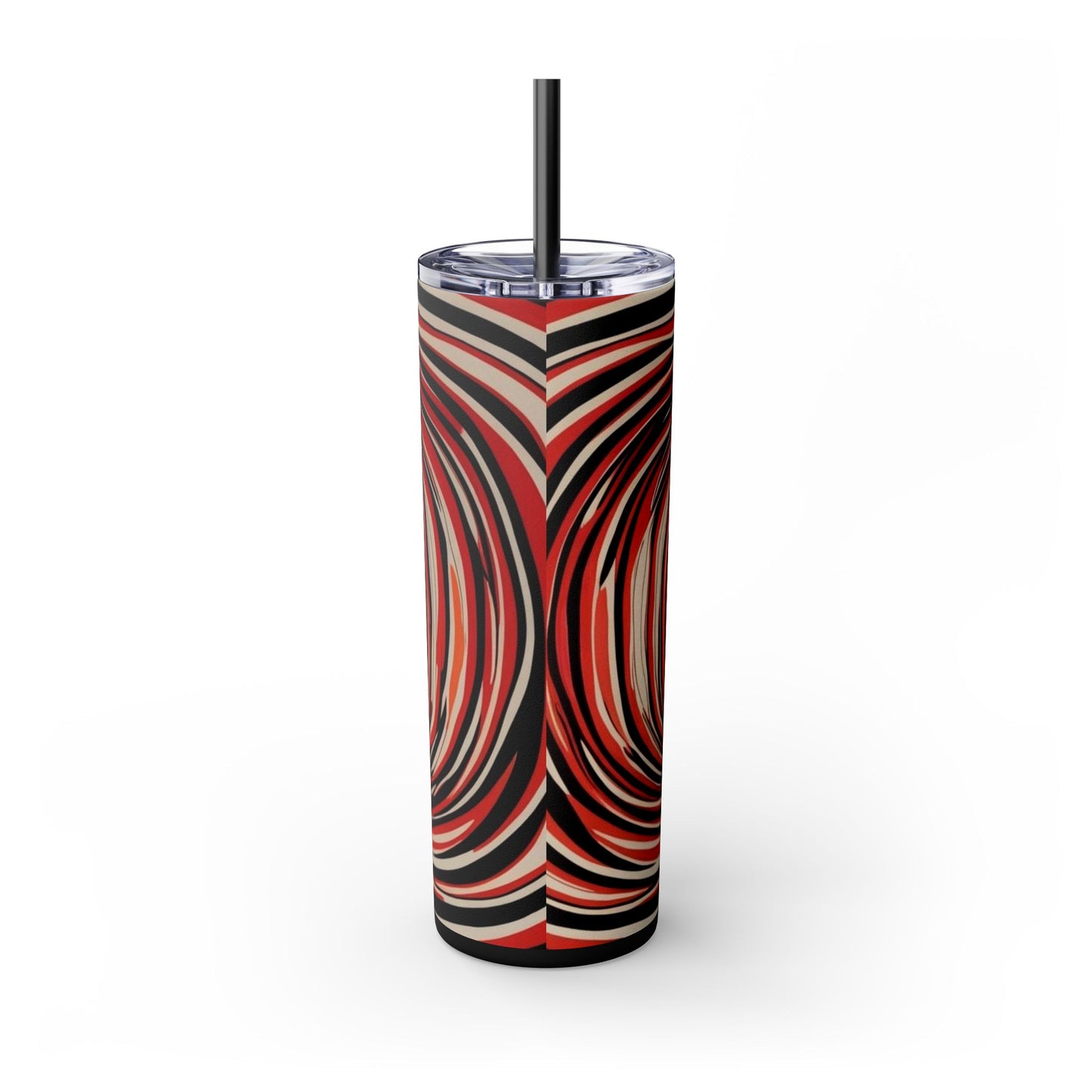 Optical Illusion Skinny Tumbler with Straw, 20oz