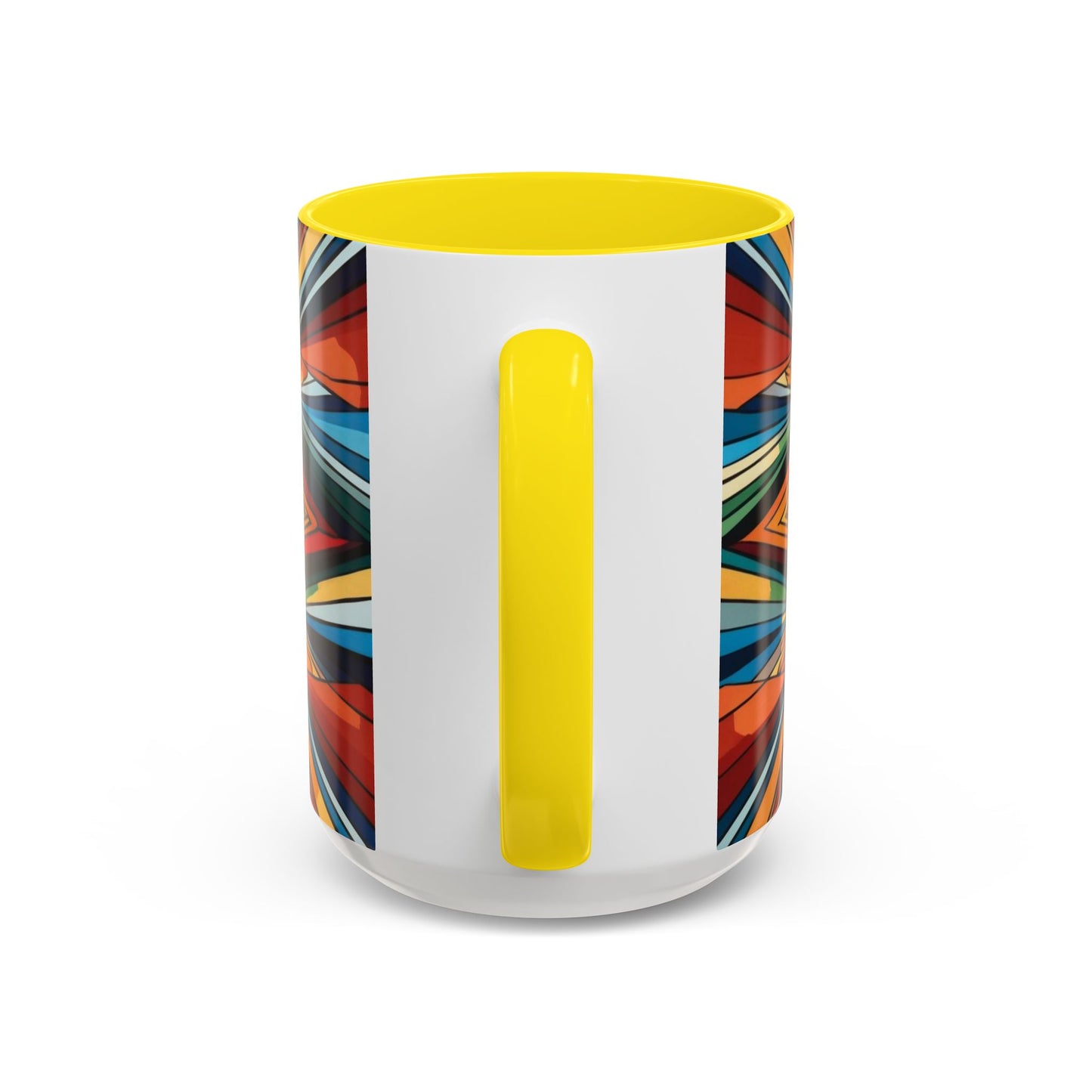 Optical Illusion Accent Mug – Ceramic Coffee Cup