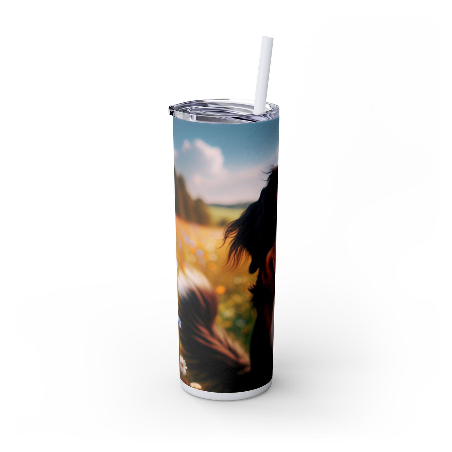 Bernese Mountain Dog Tumbler with Straw, 20oz