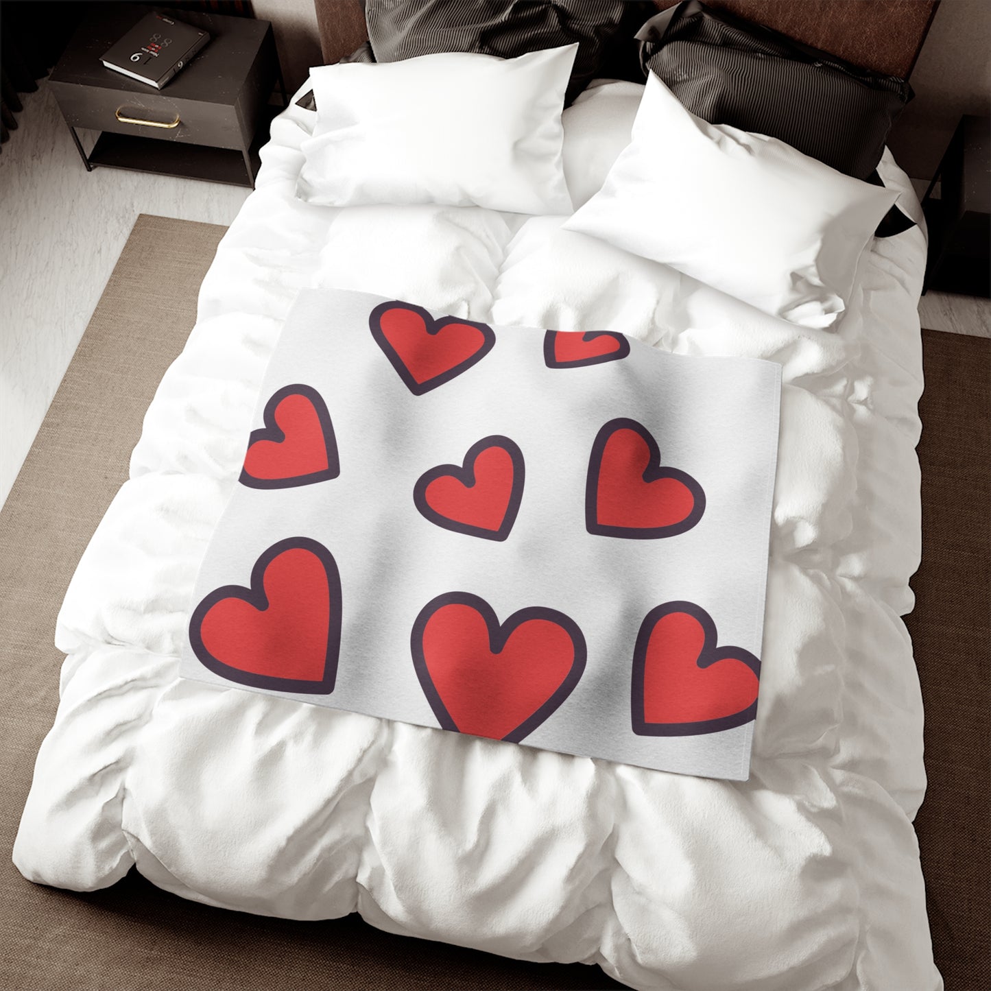 Hearts Sweatshirt Blanket