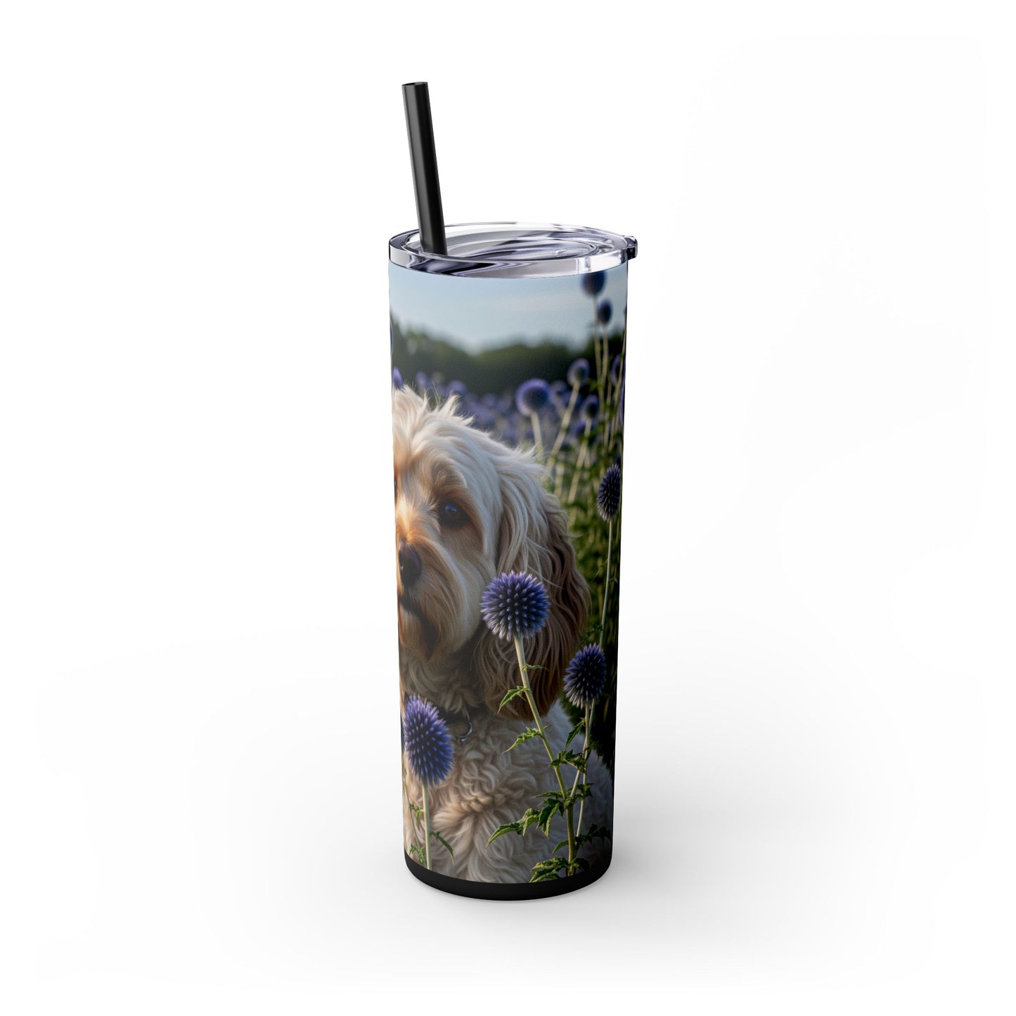Spoodle Skinny Tumbler with Straw, 20oz