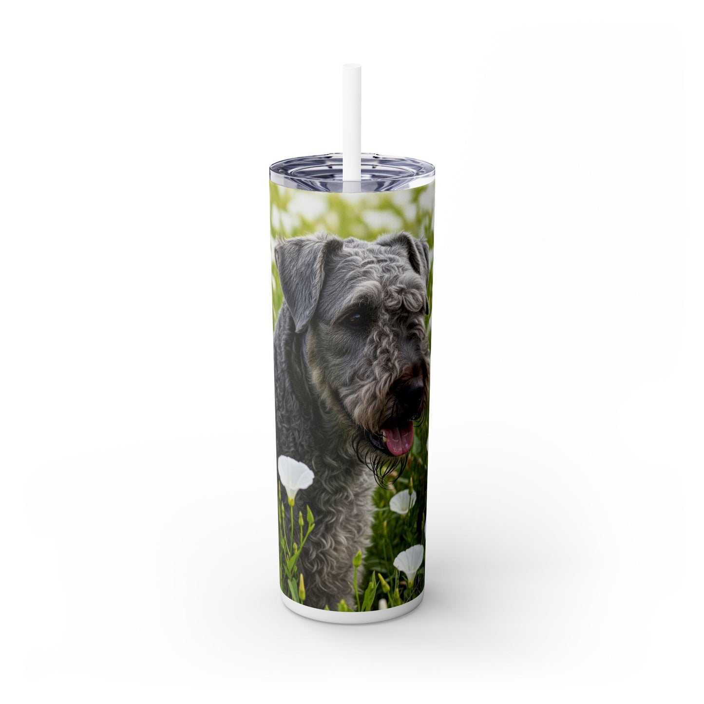 Kerry Blue Terrier Tumbler with Straw, 20oz