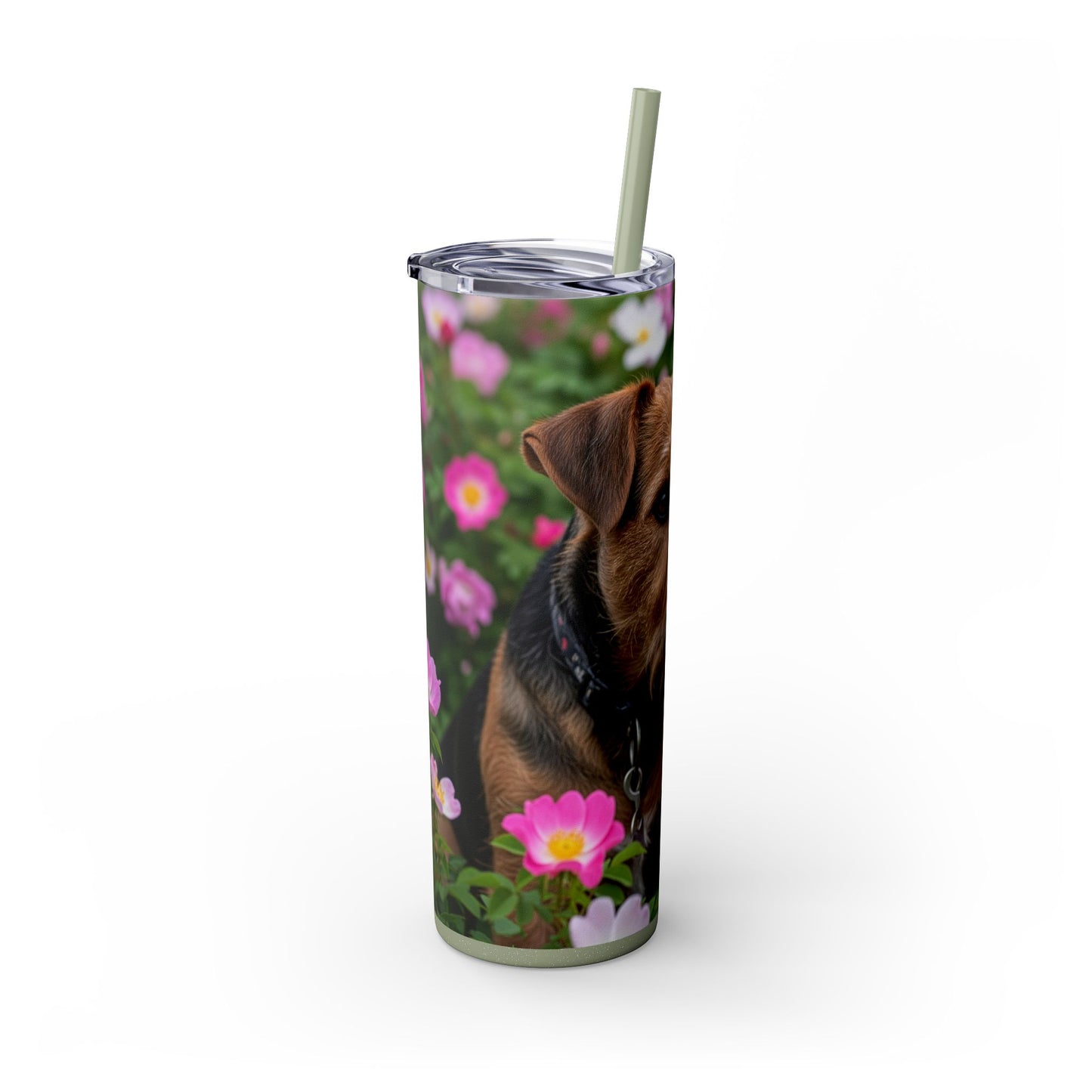 Teddy Roosevelt Terrier Tumbler with Straw, 20oz