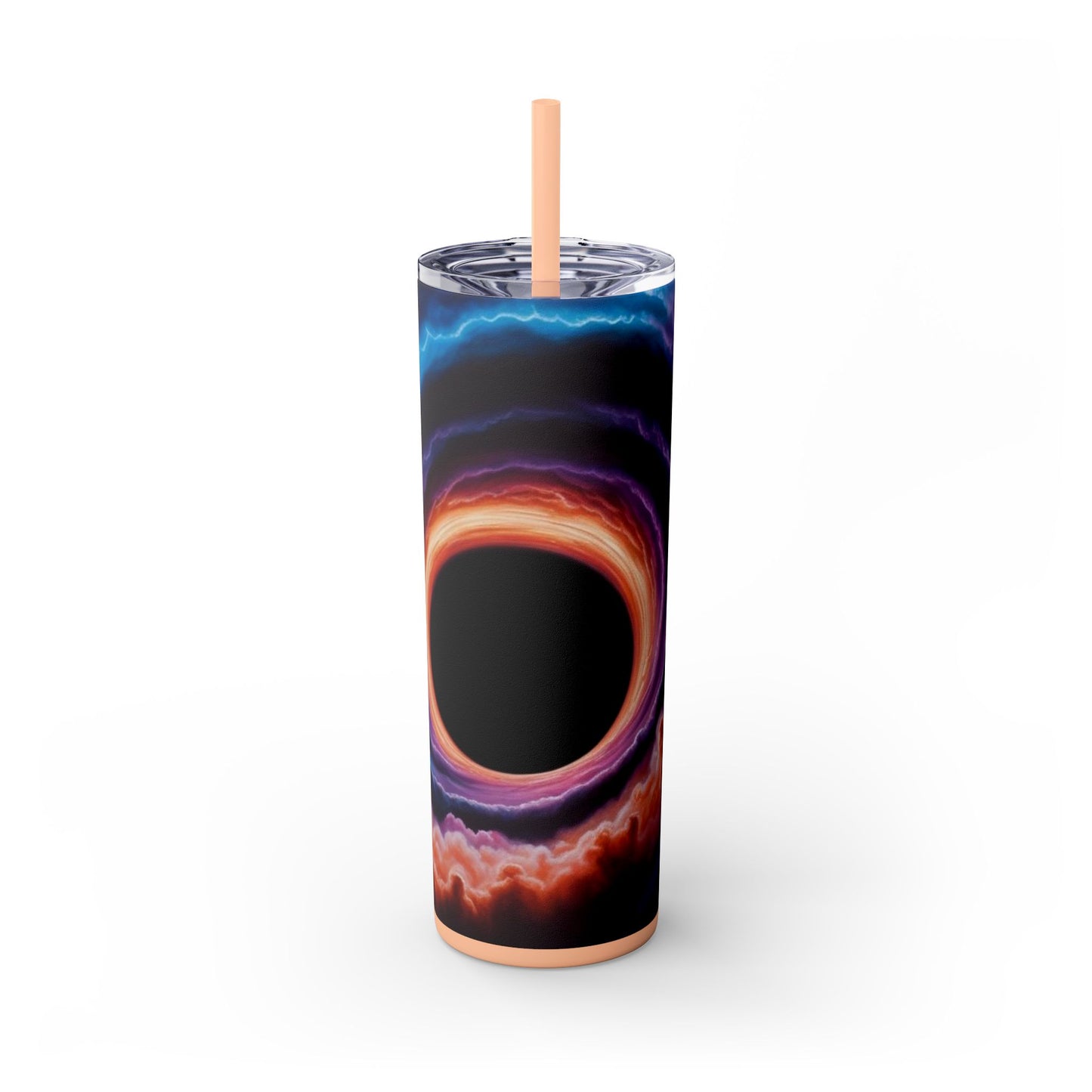Optical Illusion Skinny Tumbler with Straw, 20oz
