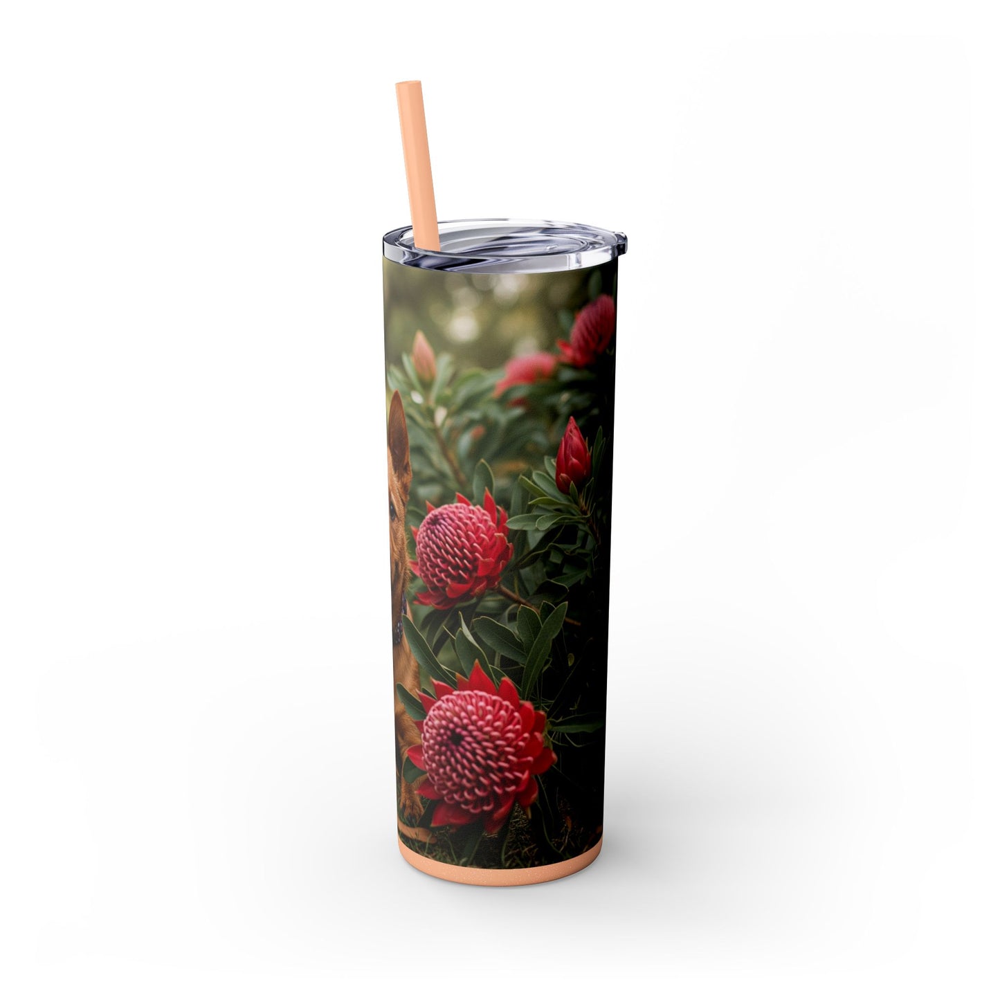 Australian Terrier Skinny Tumbler with Straw, 20oz
