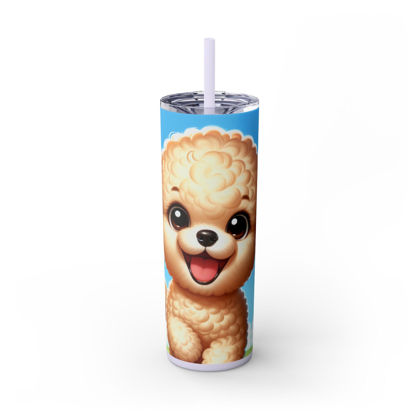 Miniature Poodle Tumbler with Straw, 20oz
