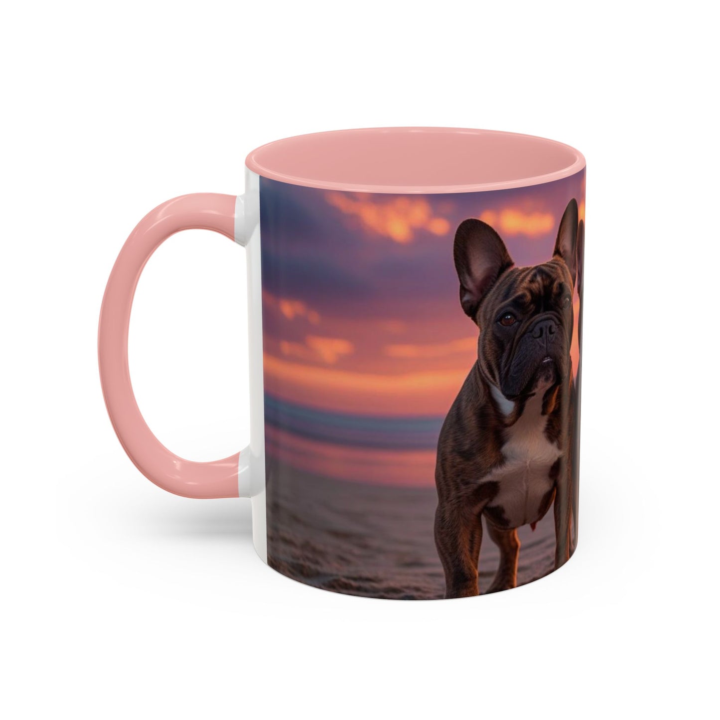 French Bulldog Love Accent Coffee Mug - Perfect Gift for Dog Lovers