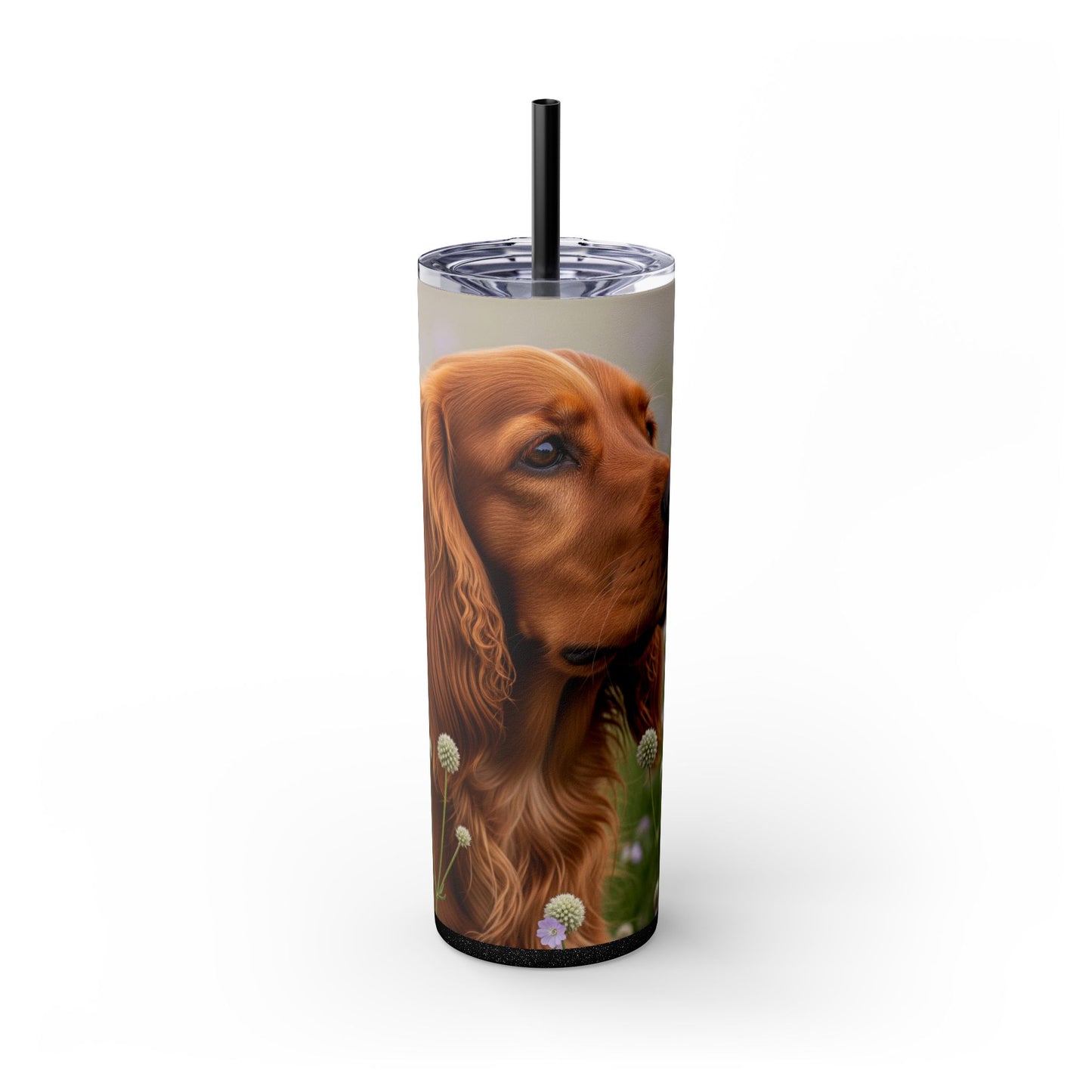 Sussex Spaniel Skinny Tumbler with Straw, 20oz