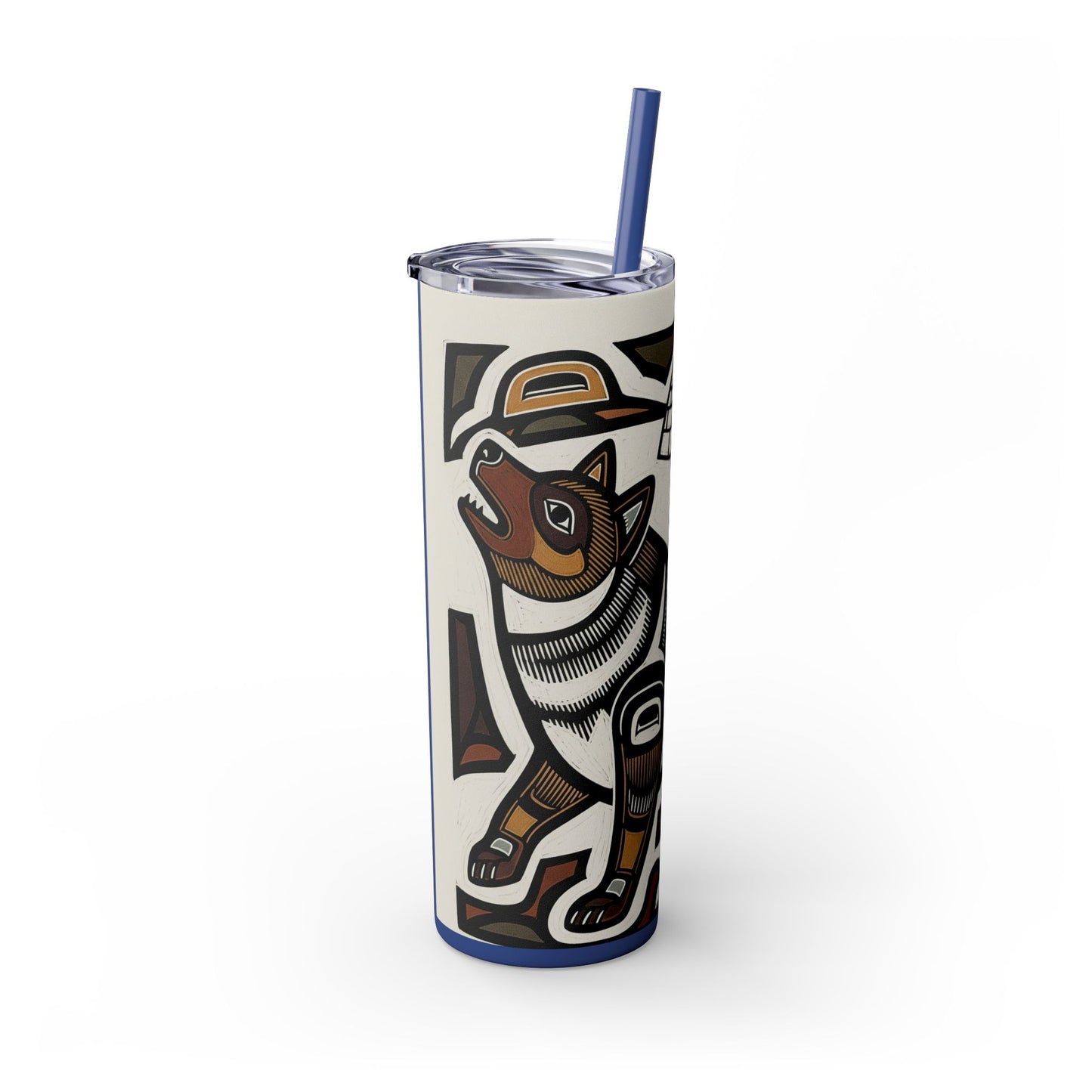 Canadian Eskimo Dog Tumbler with Straw, 20oz