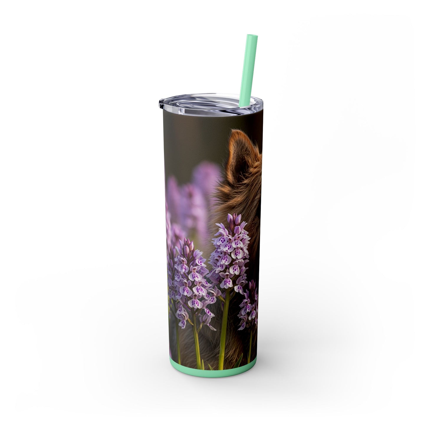 Cairn Terrier Skinny Tumbler with Straw, 20oz