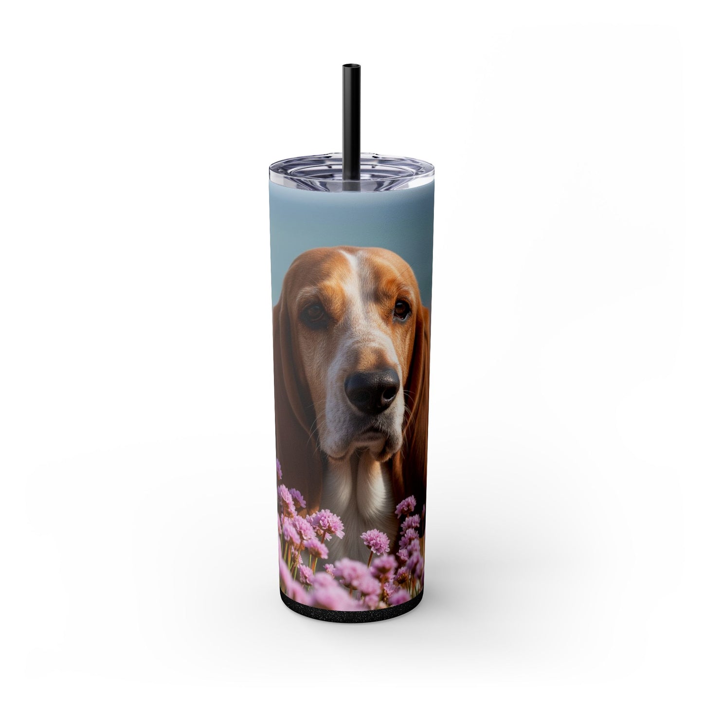 Basset Fauve de Bretagne Skinny Tumbler with Straw, 20oz