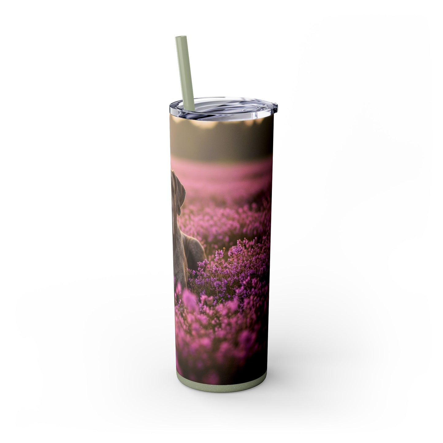 Great Dane Skinny Tumbler with Straw, 20oz